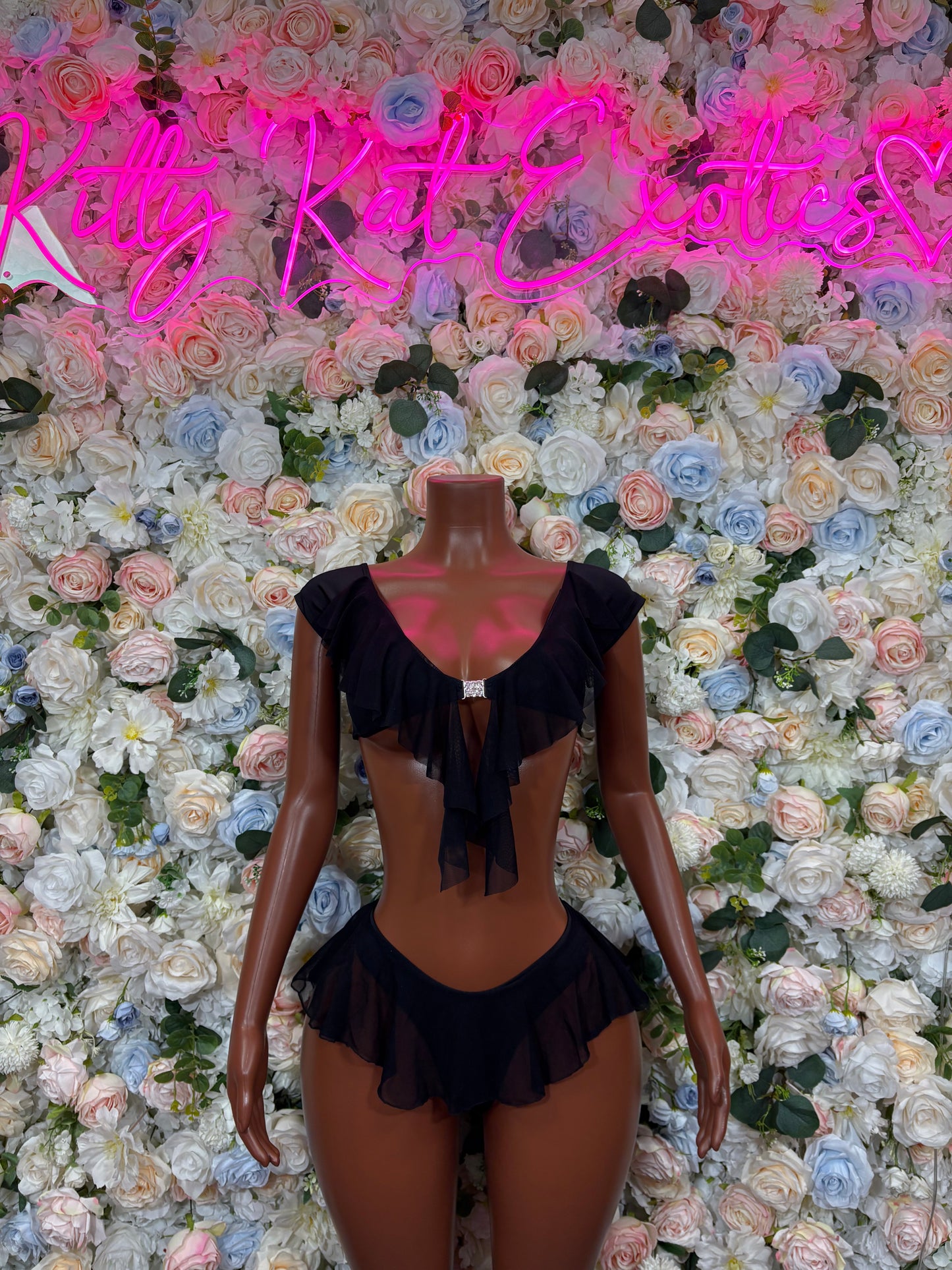 Black Two Piece Set Festival Outfit Dancewear Clubwear Ravewear