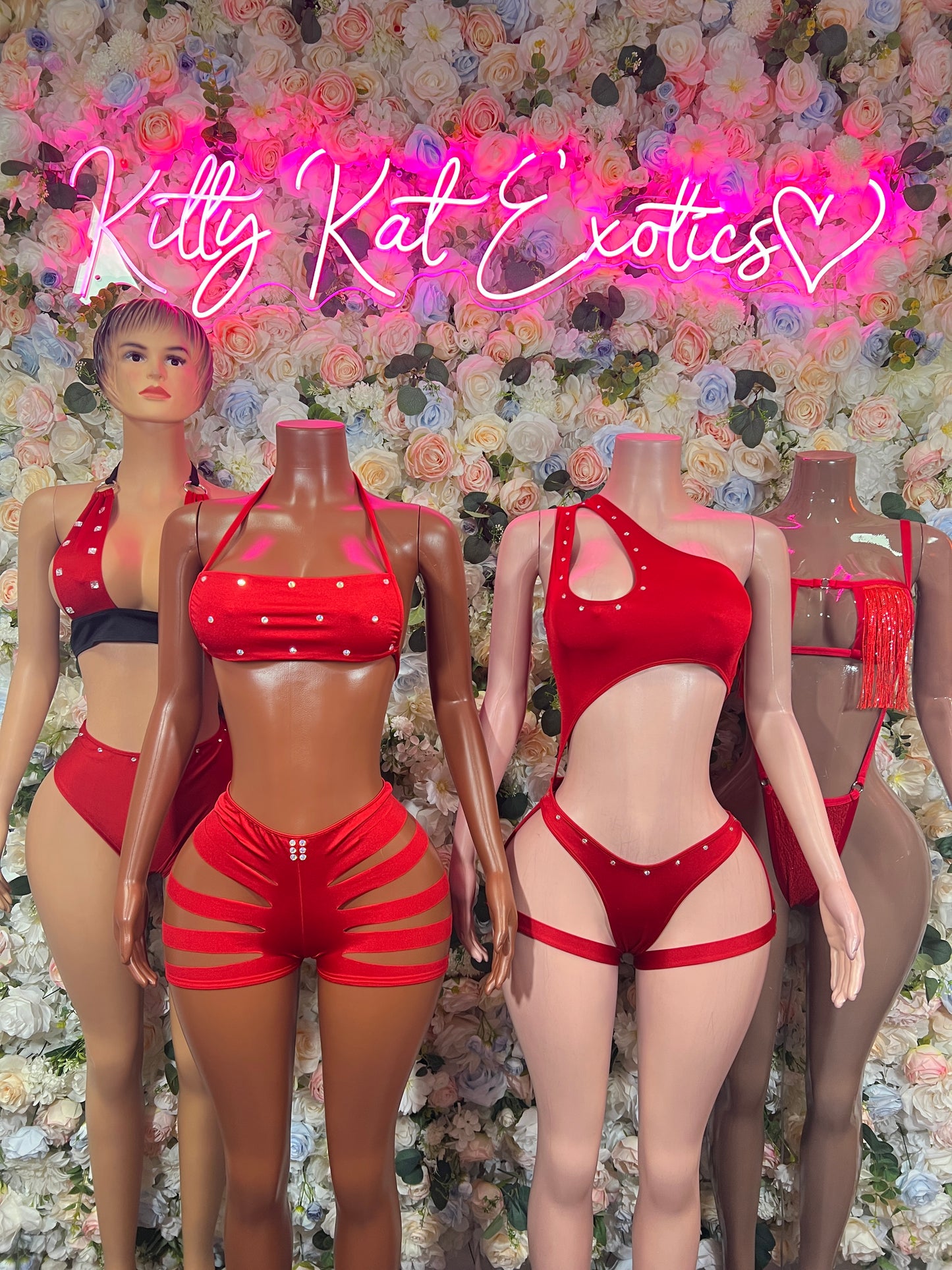 Red One Piece Slingshot Exotic Dancewear Rave Festival Outfit