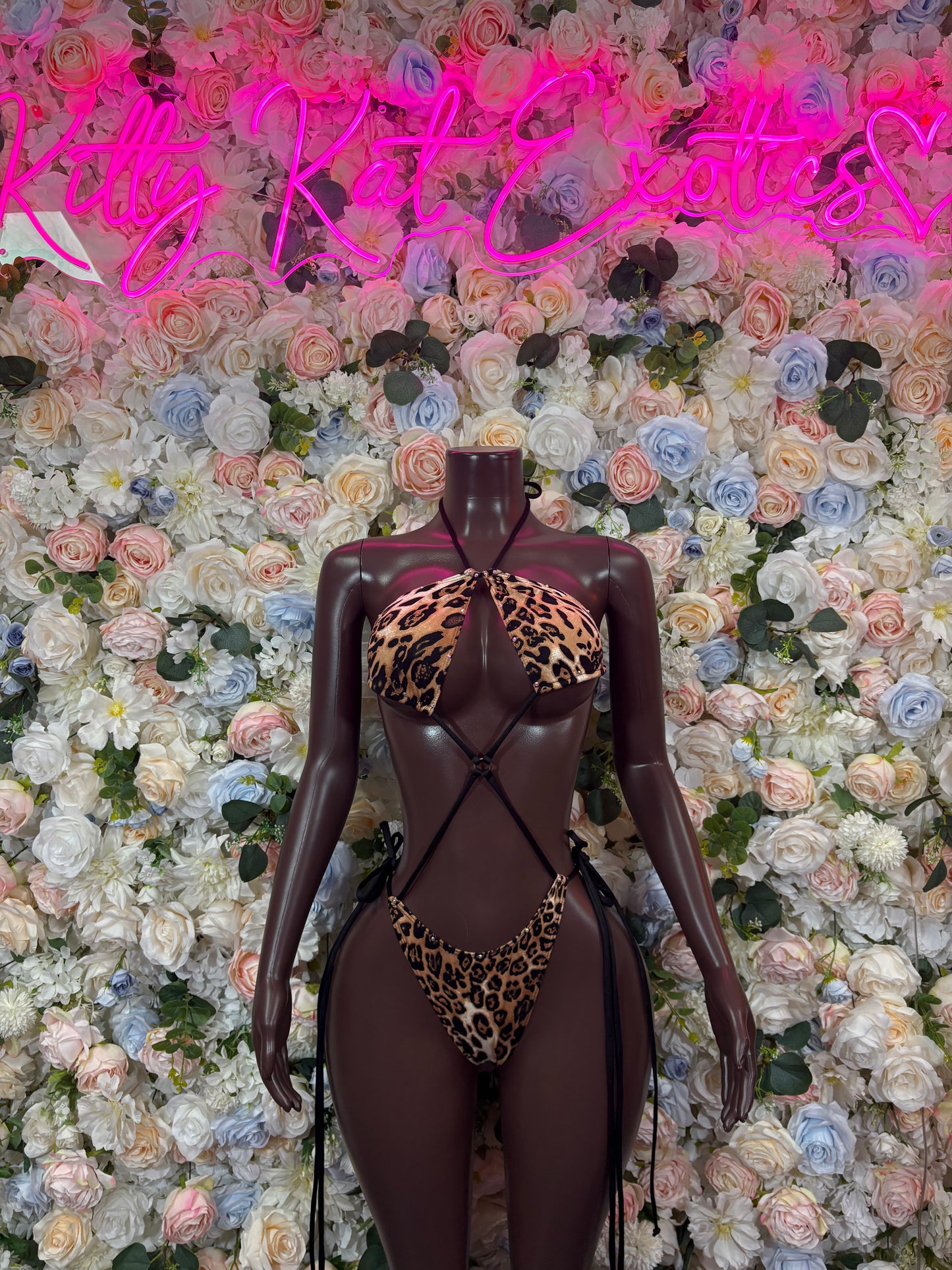 Leopard Print Bodysuit  - One Piece Bartender Outfit, EDM Dancewear, Party Clubwear