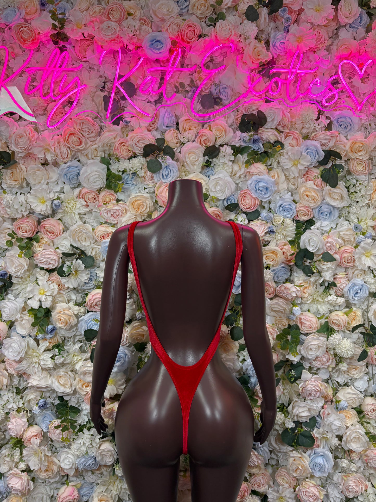 Red Bodysuit Rave Festival Outfit Women - Exotic Dancewear Stripper Clubwear Bottle Girl Ravewear