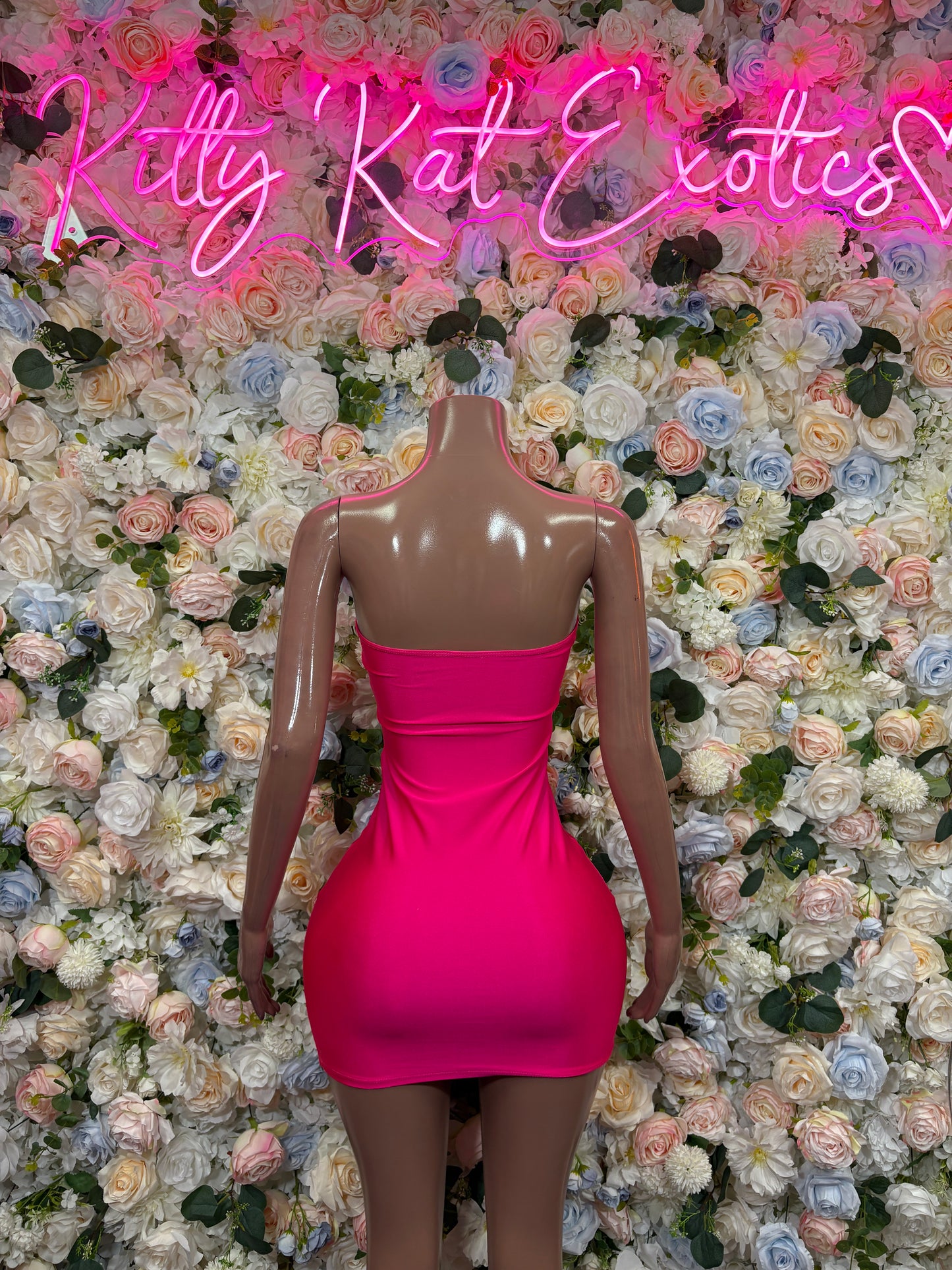 Bartenders Pink Dress Rave Festival Outfit Women - Bartenders Clubwear Bottle Girl Ravewear