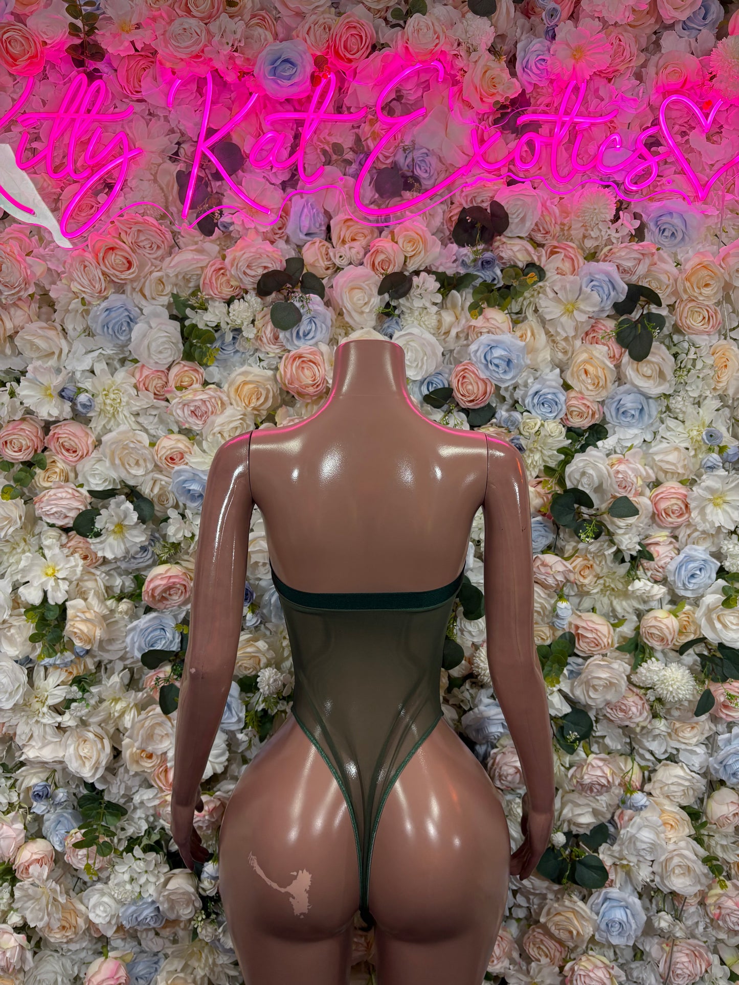 Forest Green Bottlegirl Bodysuit Exotic Dancewear