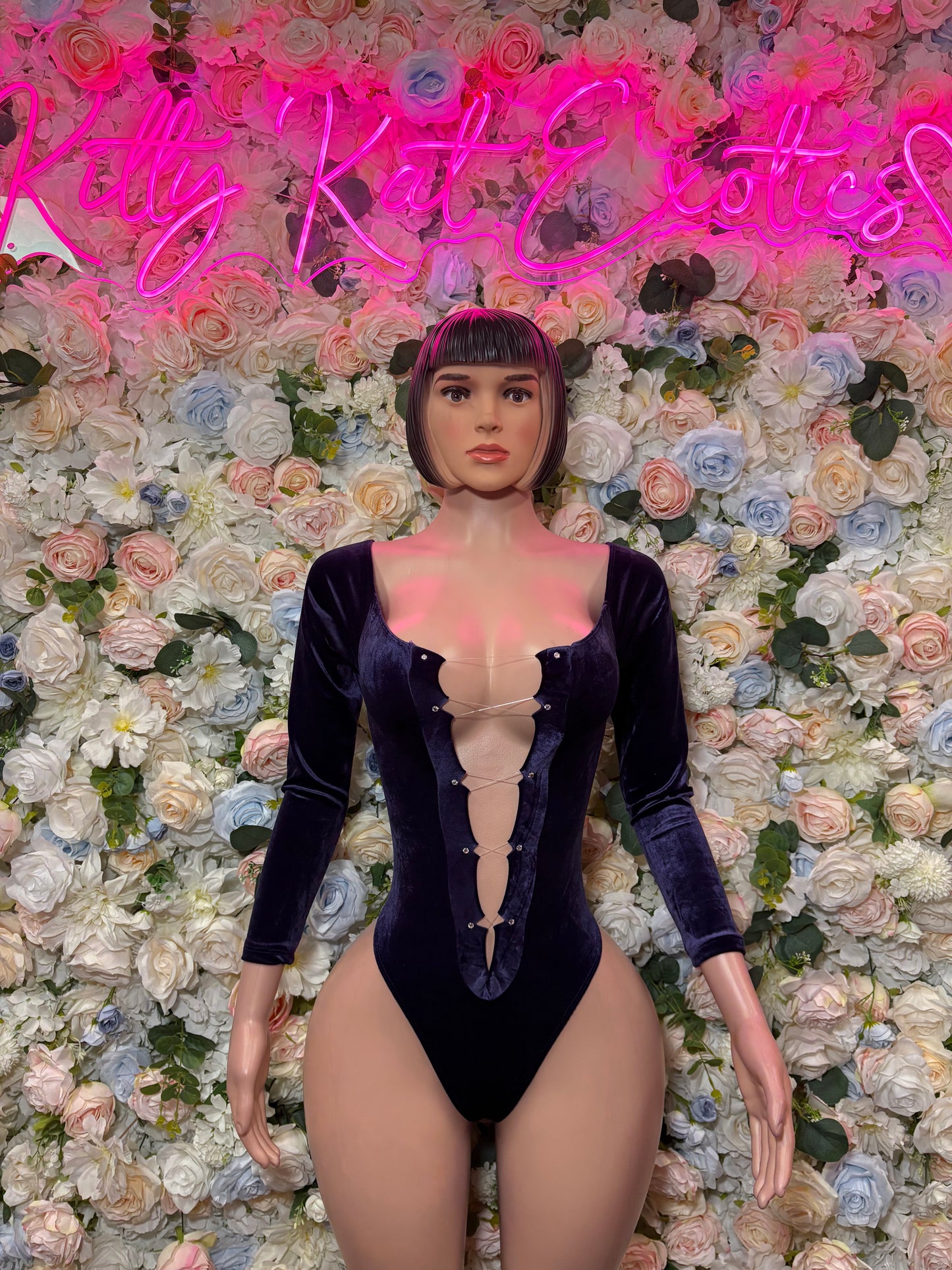 One-Piece Purple Velvet Bodysuit  Exotic Dancewear, Ravewear for Performers, Raves | Bottlegirl Outfits