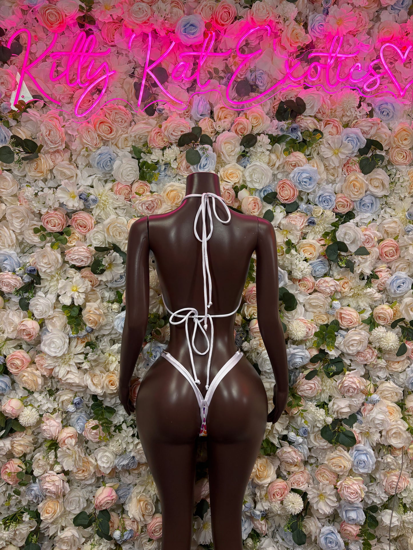 Heart Print Two Piece Pink Bodysuit Set - Festival Outfit, Exotic Dancewear, Rave Clubwear, Party Bodysuite