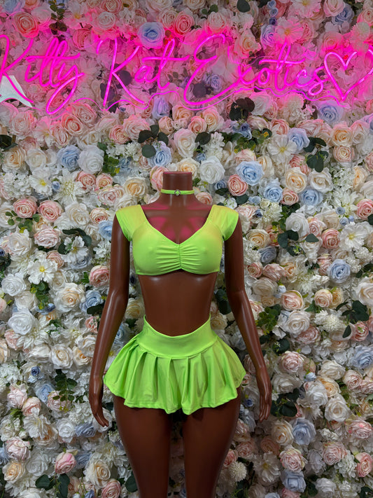 Green Two Piece Skirt   – Ravewear Dancewear