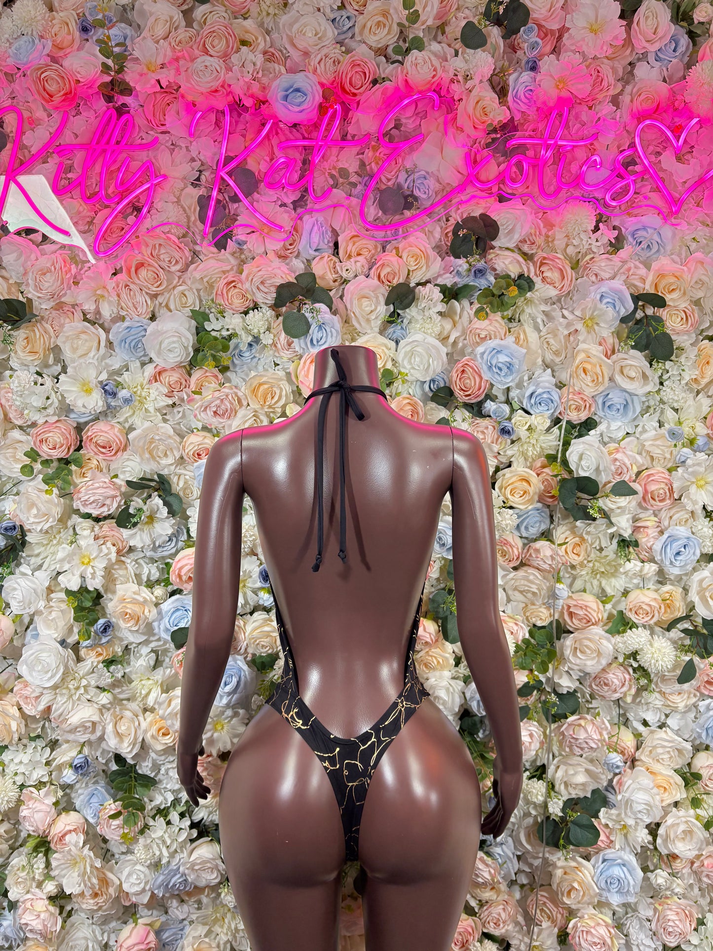 Exotic Dancewear Black & Gold Dress Womens Clothing - Mini Dress Date Night Rave Festival wear