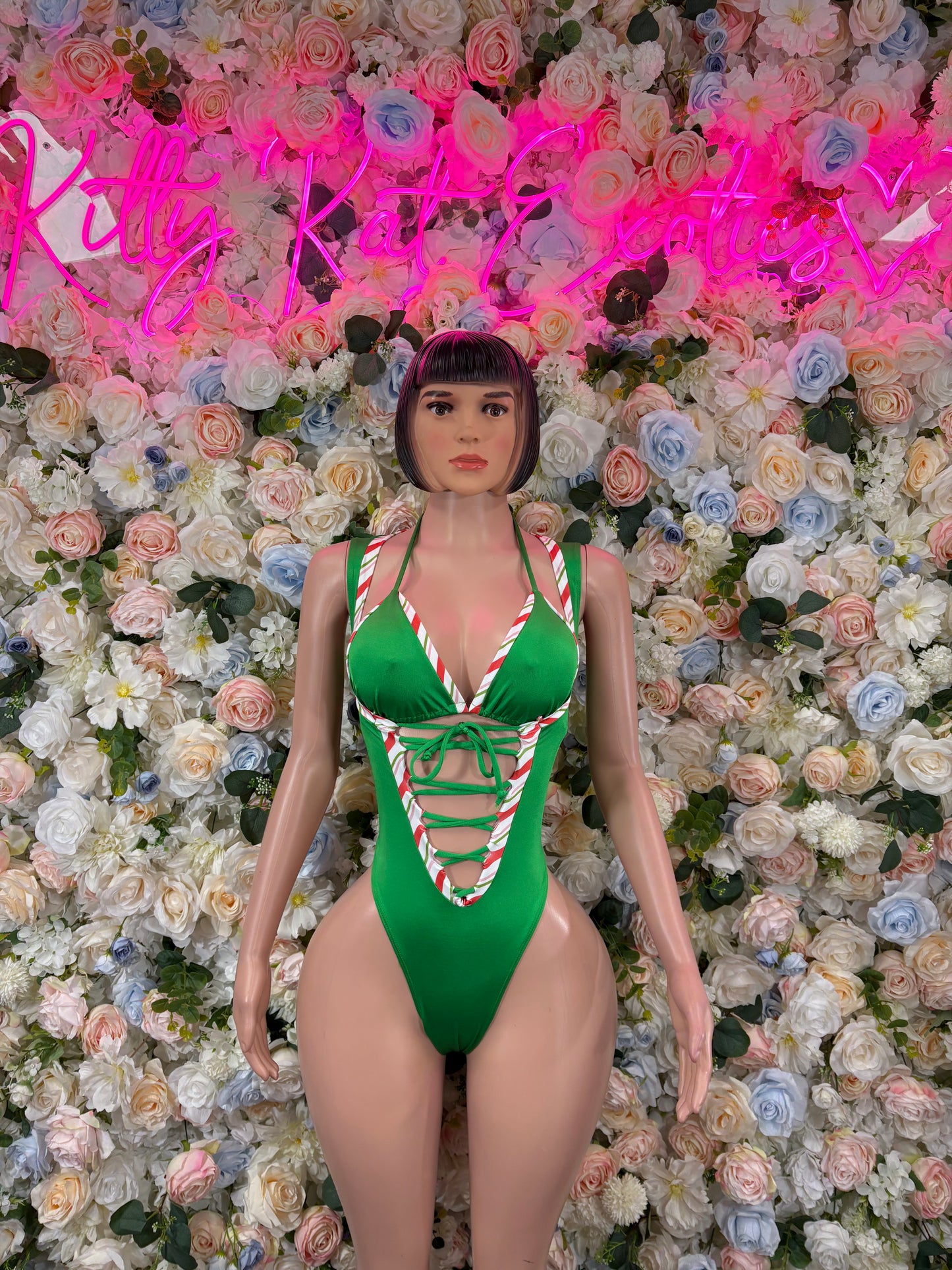 Bottlegirl Christmas Bodysuit - Holiday Design | Exotic Dancewear for Performers, Bottlegirl, Bartender