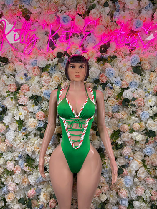 Bottlegirl Christmas Bodysuit - Holiday Design | Exotic Dancewear for Performers, Bottlegirl, Bartender