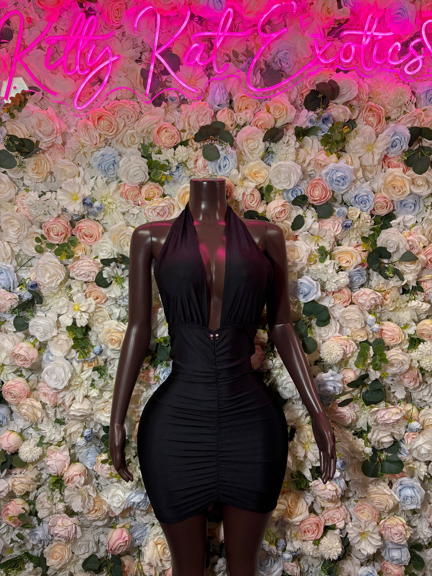 Black Dress - Date Night Club Dress | Rave Festival Exotic Dancewear Clubwear Bottle Girl Ravewear