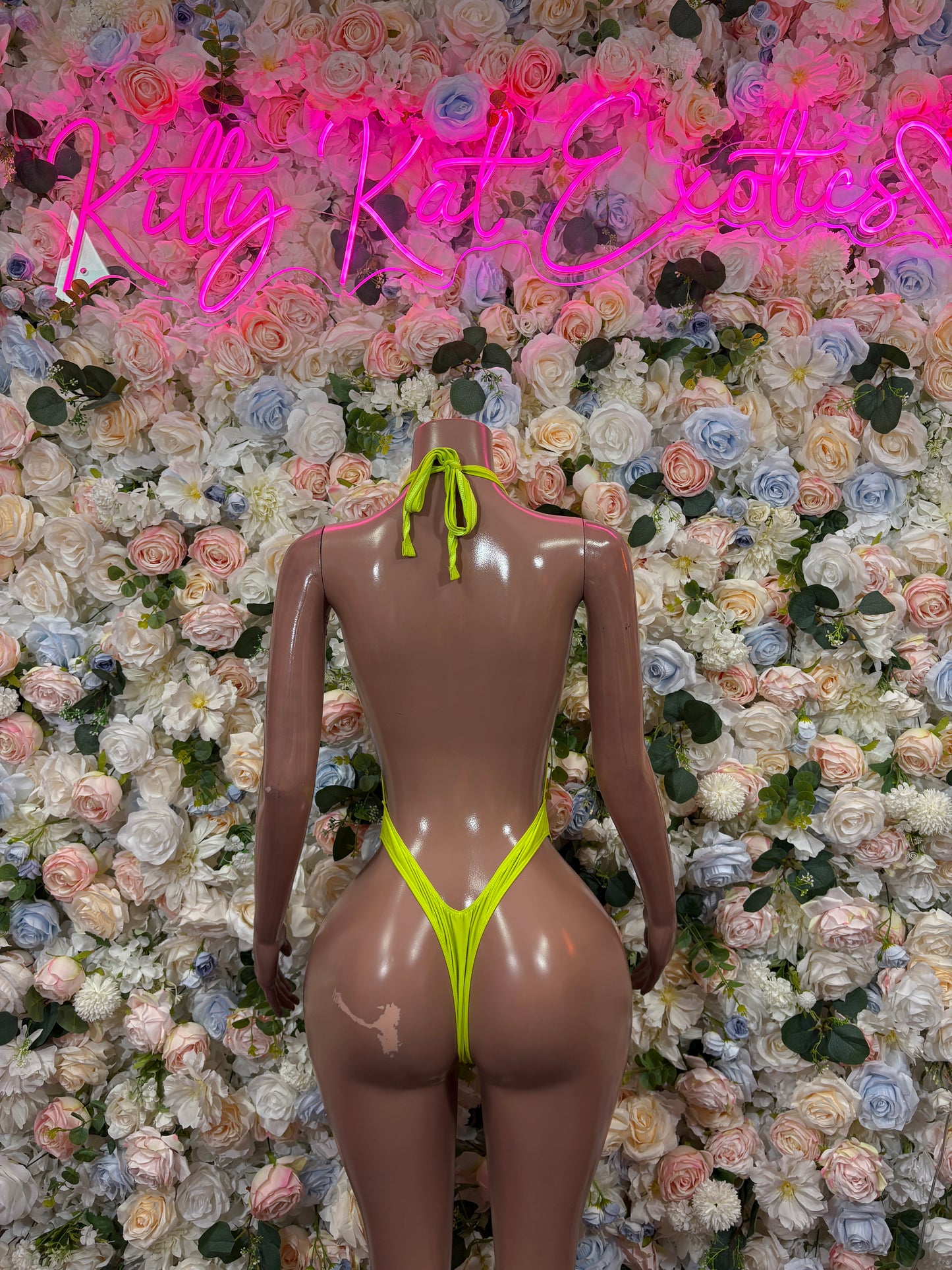 Neon Green Bartender Bottlegirl Bodysuit Exotic Dancewear