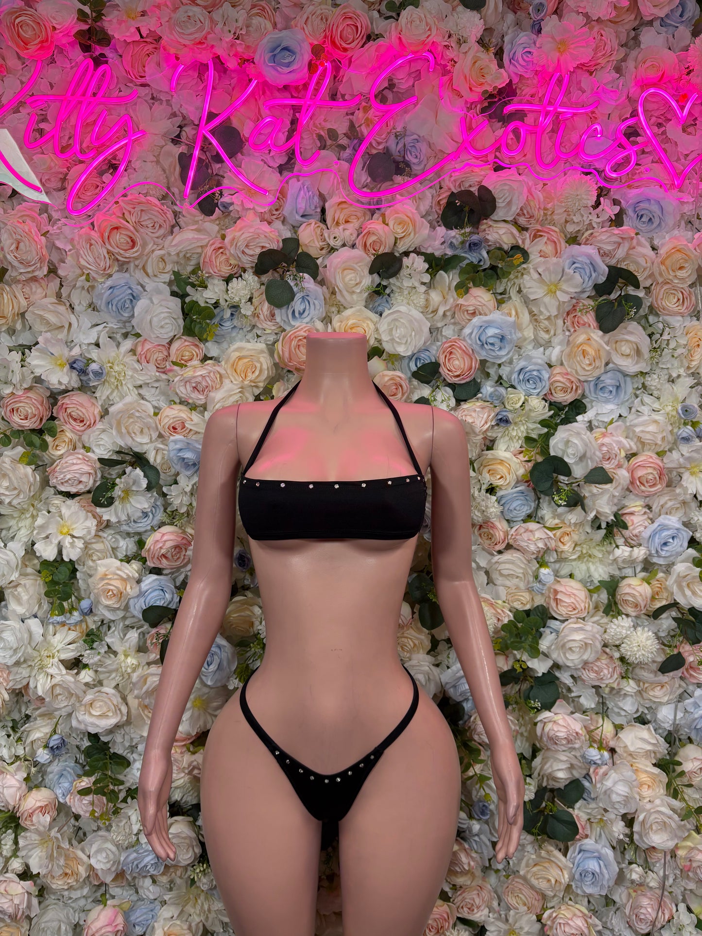 Black Two Piece Set Festival Outfit Dancewear Clubwear Ravewear