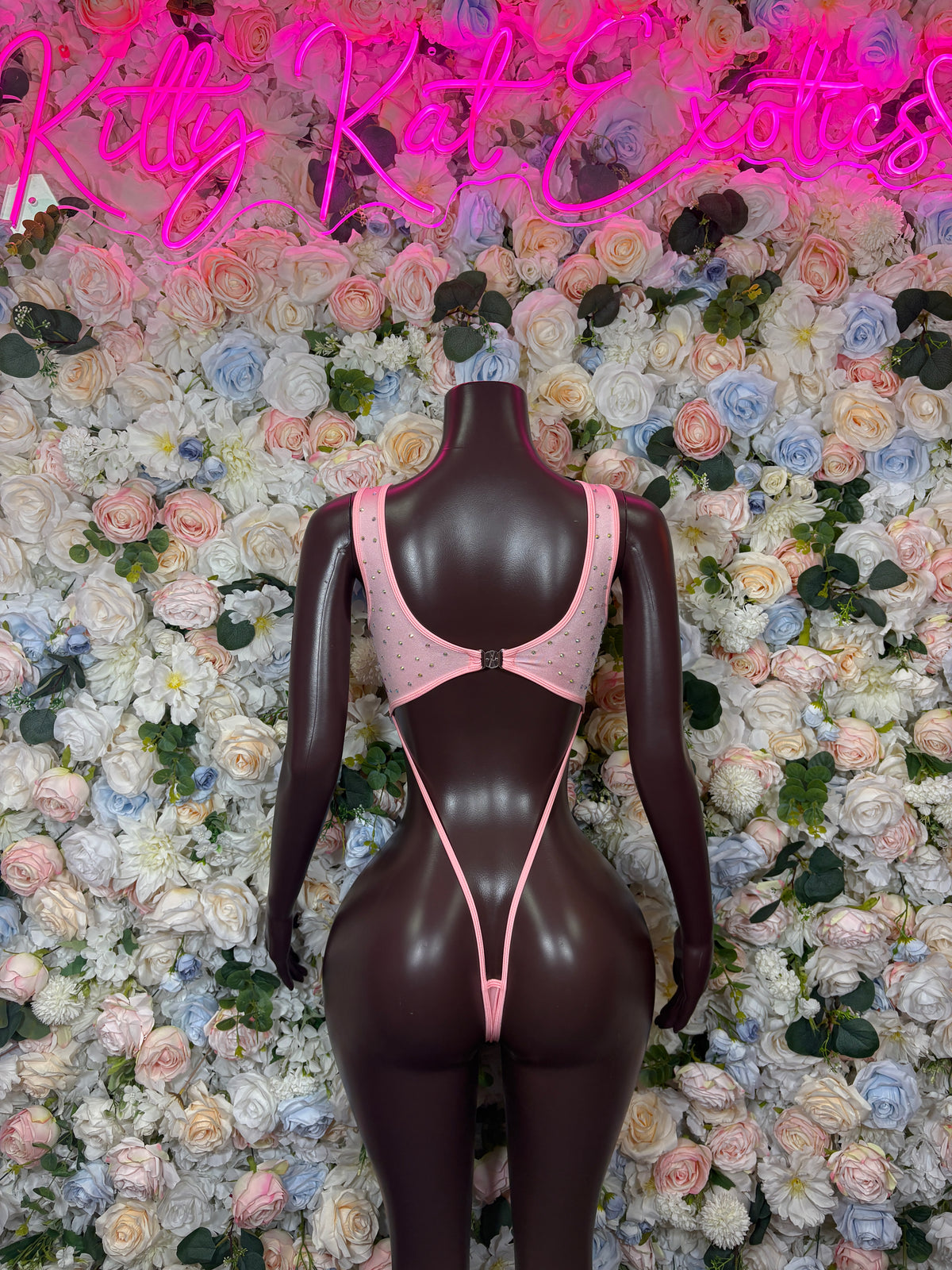 Pink Rhinestone One Piece - Festival Dancewear