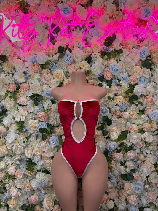 Christmas Outfit Sexy Santa One Piece Bodysuit Costume Santa Baby Outfit Bartender Dancewear