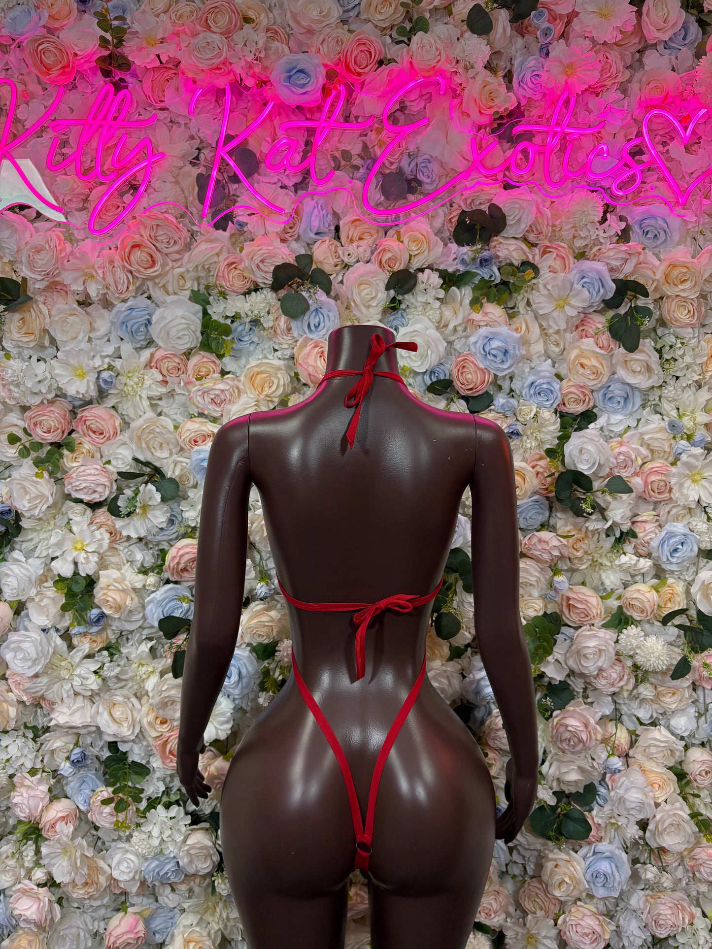 Red Bodysuit Rave Festival Outfit Women - Exotic Dancewear Stripper Clubwear Bottle Girl Ravewear