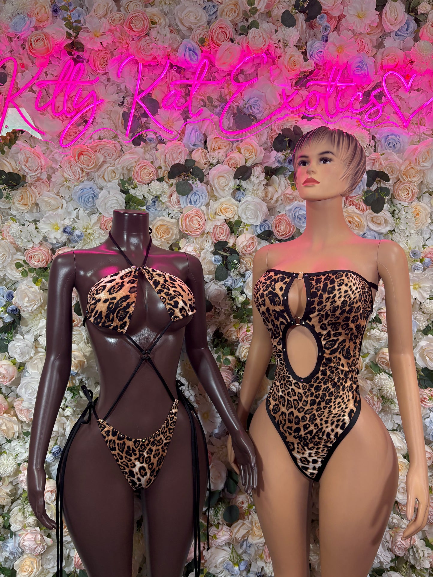 Leopard Print Bodysuit  - One Piece Bartender Outfit, EDM Dancewear, Party Clubwear