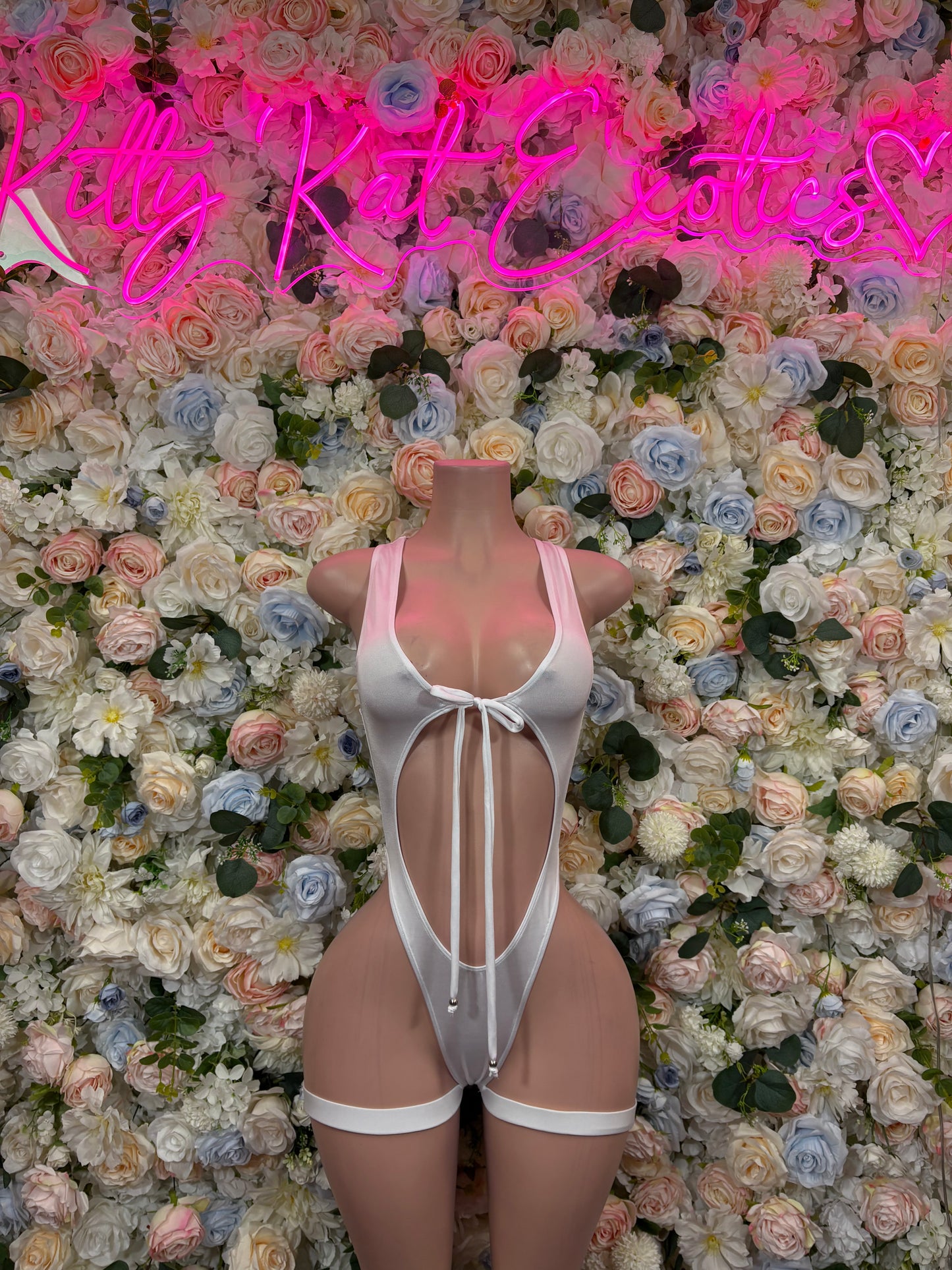 White Bodysuit Women | Sexy Rave Festival Outfit, Bottle Service Clubwear, One Piece Dancewear for Strippers & Festival Goers