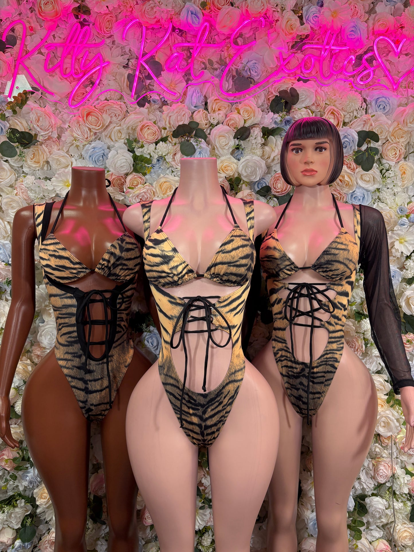 Bottlegirl Tiger Print One-Piece  Bodysuit  Exotic Dancewear, Ravewear for Performers, Raves | Bottlegirl Outfits