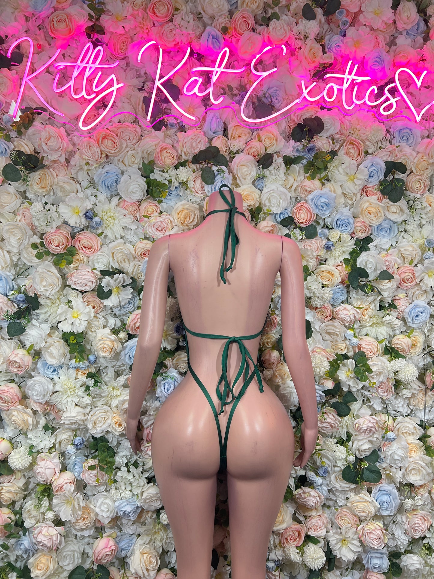 Emerald Green Feather Fringe Bodysuit Rave Festival Exotic Dancewear Sparkly Glitter Boa Club Outfit