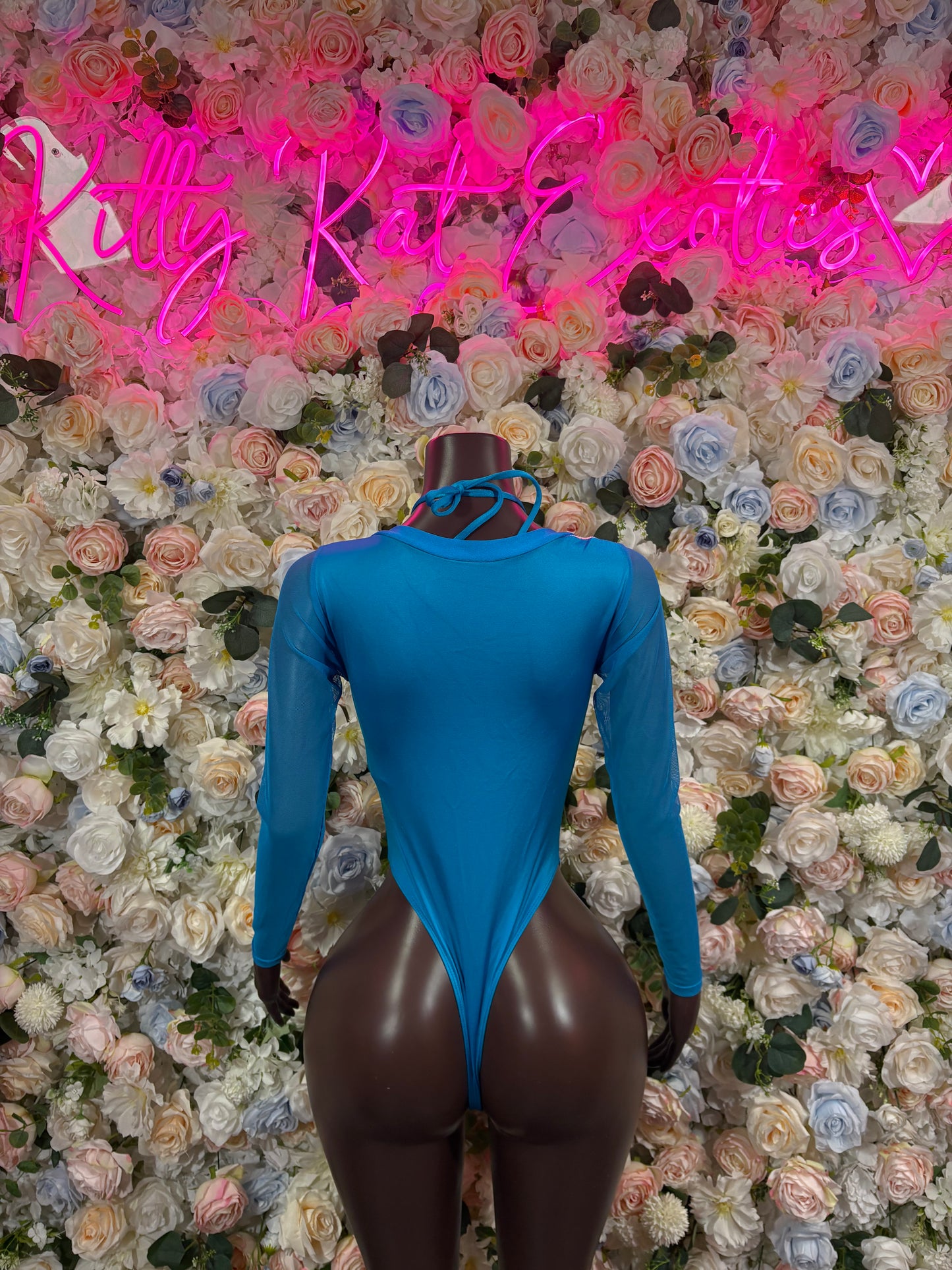 Bottlegirl Outfit One-Piece Island Print Bodysuit - Hologram Design | Exotic Dancewear for Performers, Raves