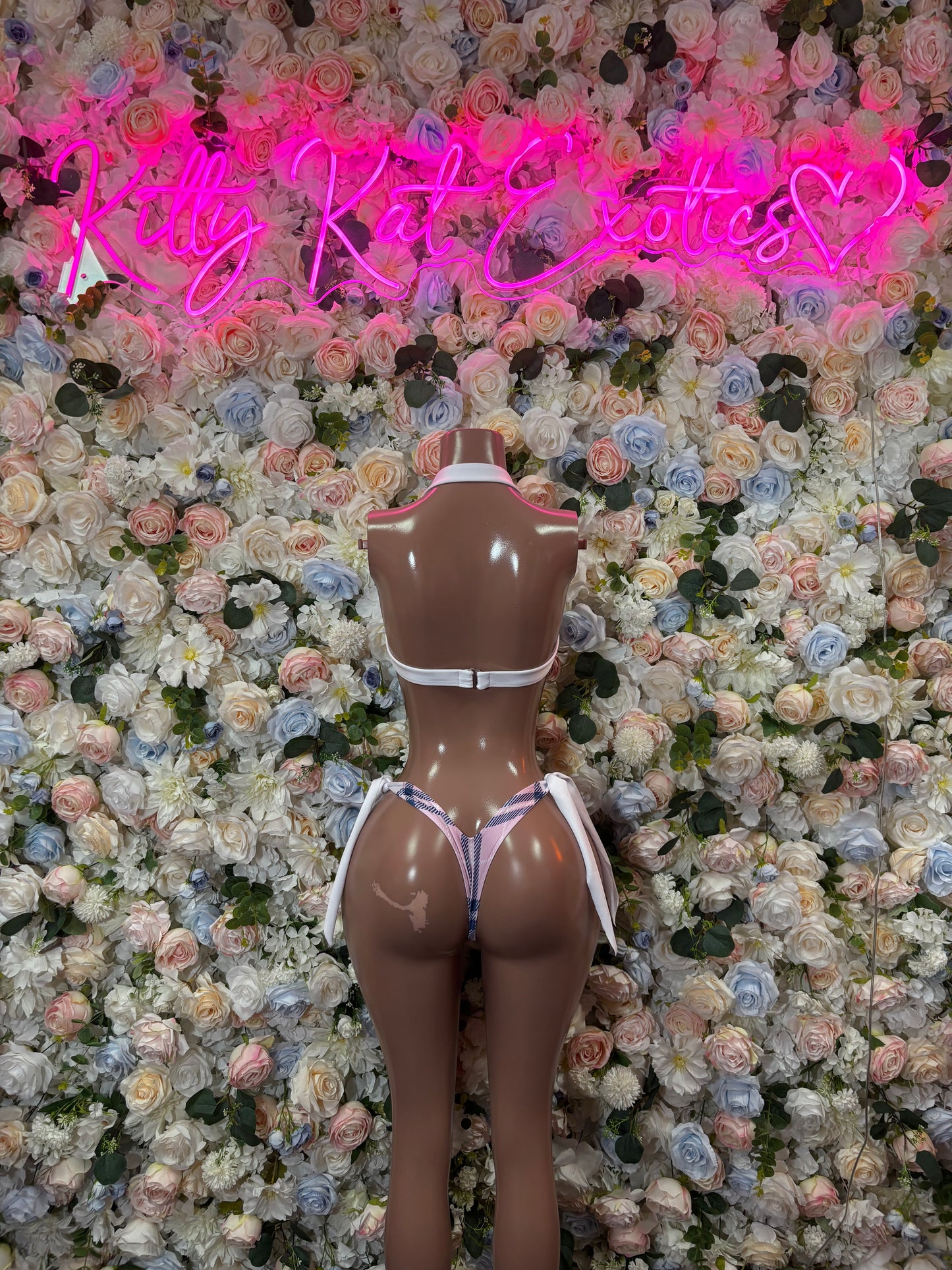 Baby Pink Plaid Two Piece Bikini Set – Festival Rave Wear