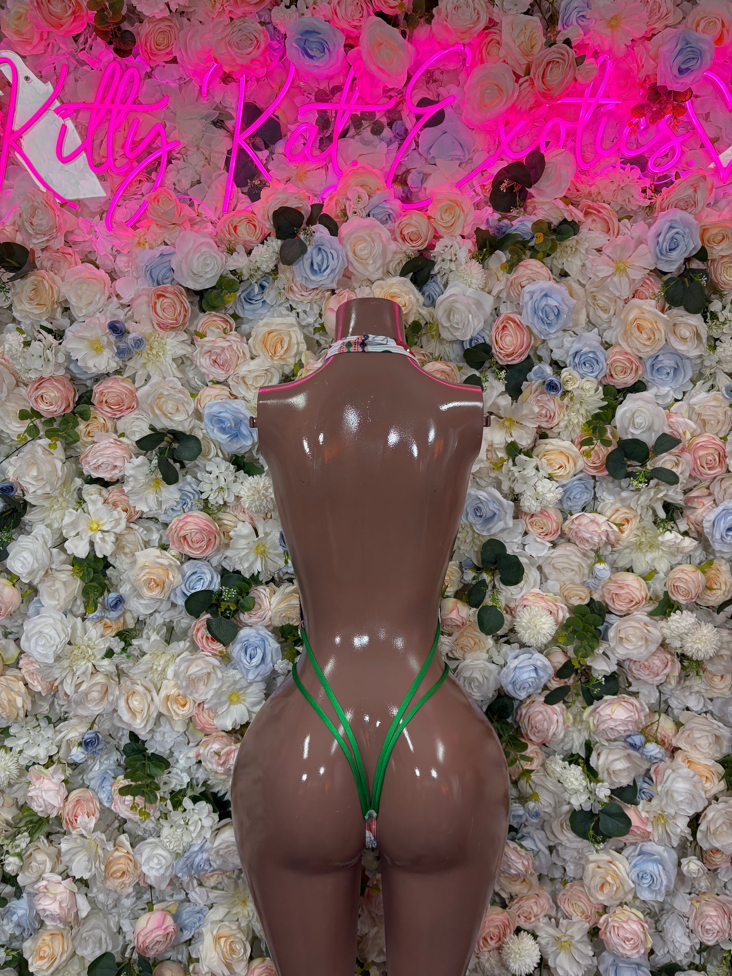 Christmas Santa’s Helper Costume –  Slingshot With Hat | Exotic Dancewear, Rave Outfit, Holiday Festival Lingerie, Clubwear