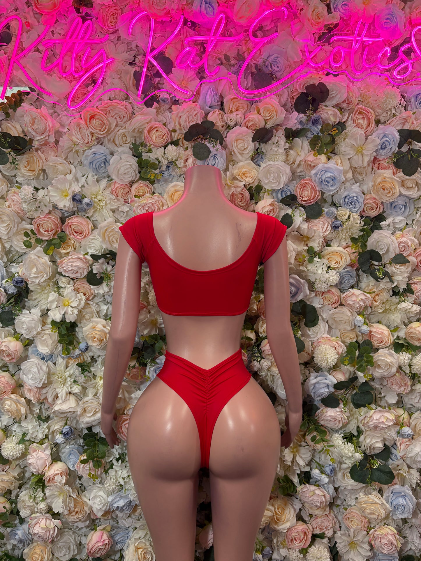 Red Two Piece -  Exotic Dancewear  -  Rave Outfit - Sexy Festival Outfit, Clubwear, Performance Costume