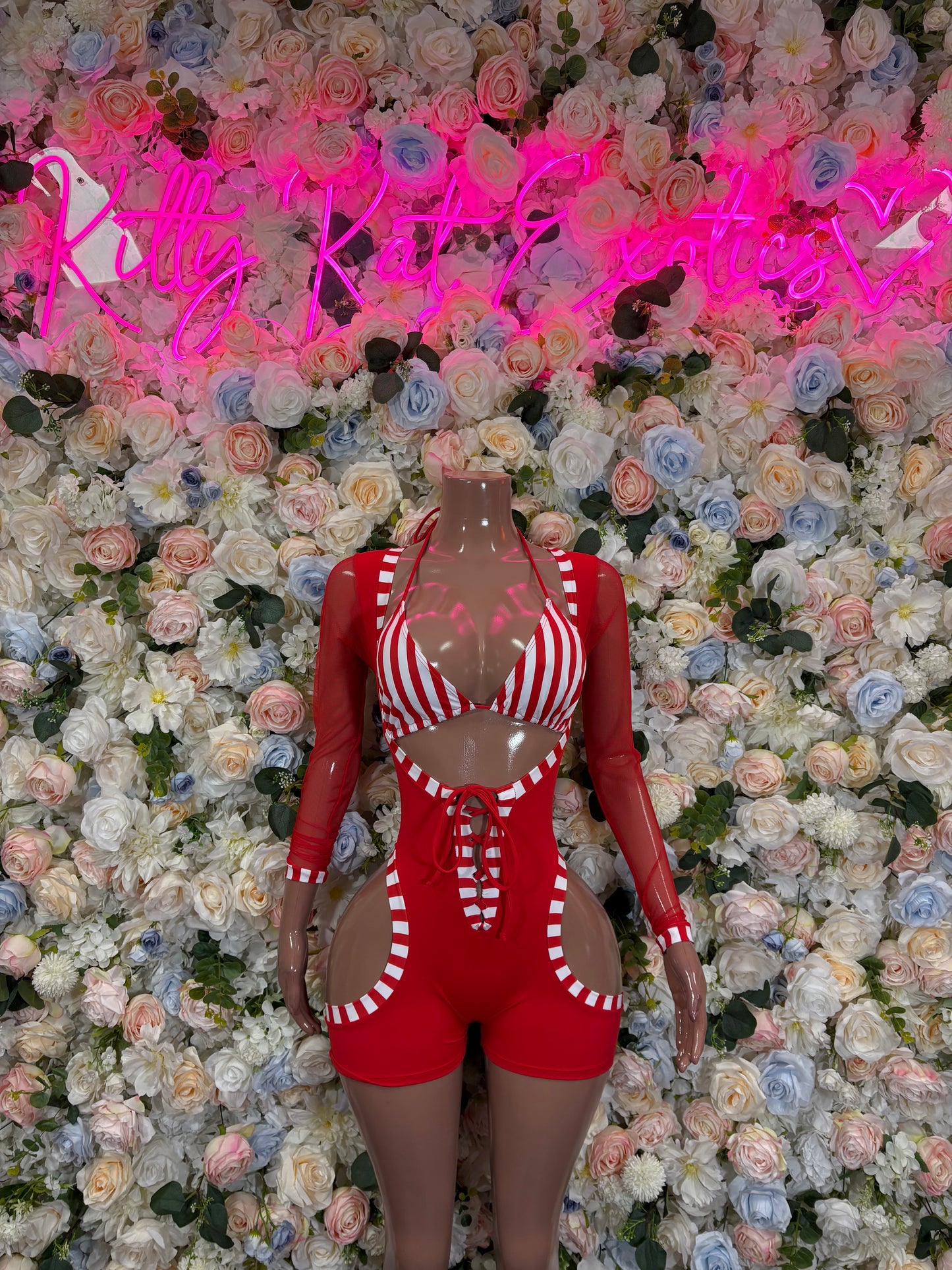 Bottlegirl Outfit Christmas Sexy Santa Bodysuit  Costume Santa Baby Outfit Bartender Dancewear