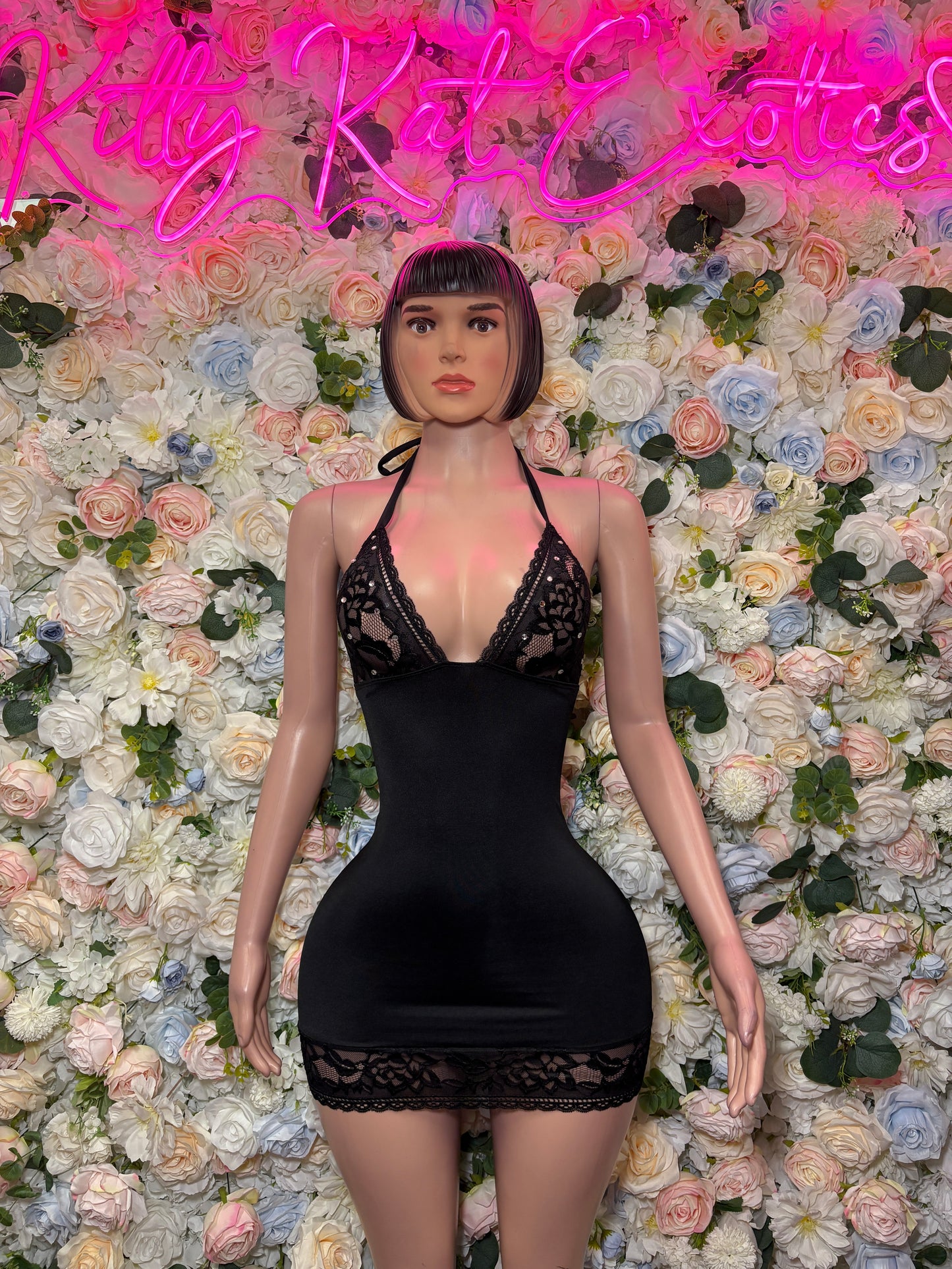 Black Dress - Date Night Club Dress | Rave Festival Exotic Dancewear Clubwear Bottle Girl Ravewear