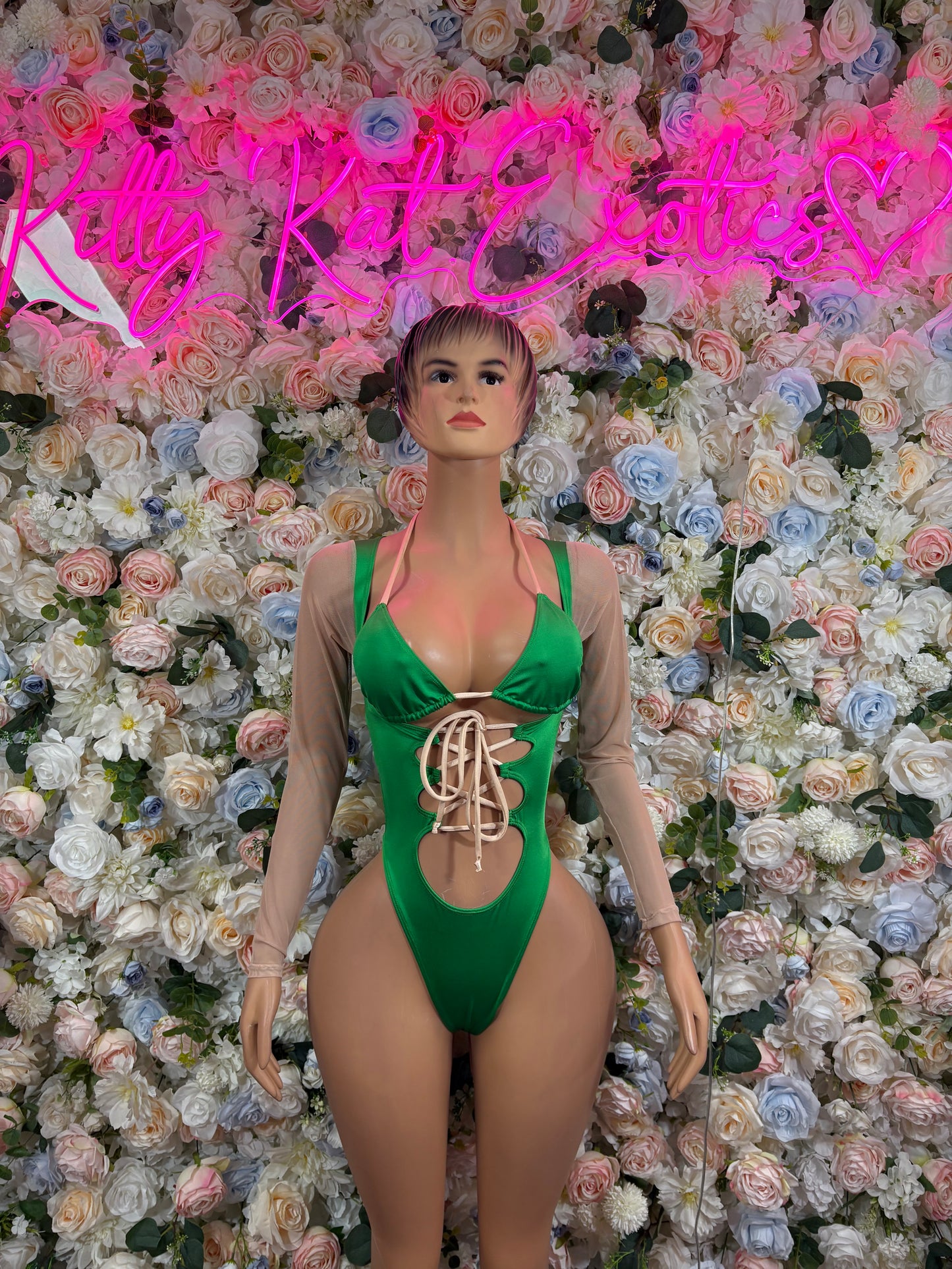 St Patrick’s Day Green Bottlegirl  Bodysuit, Festival Rave Outfit