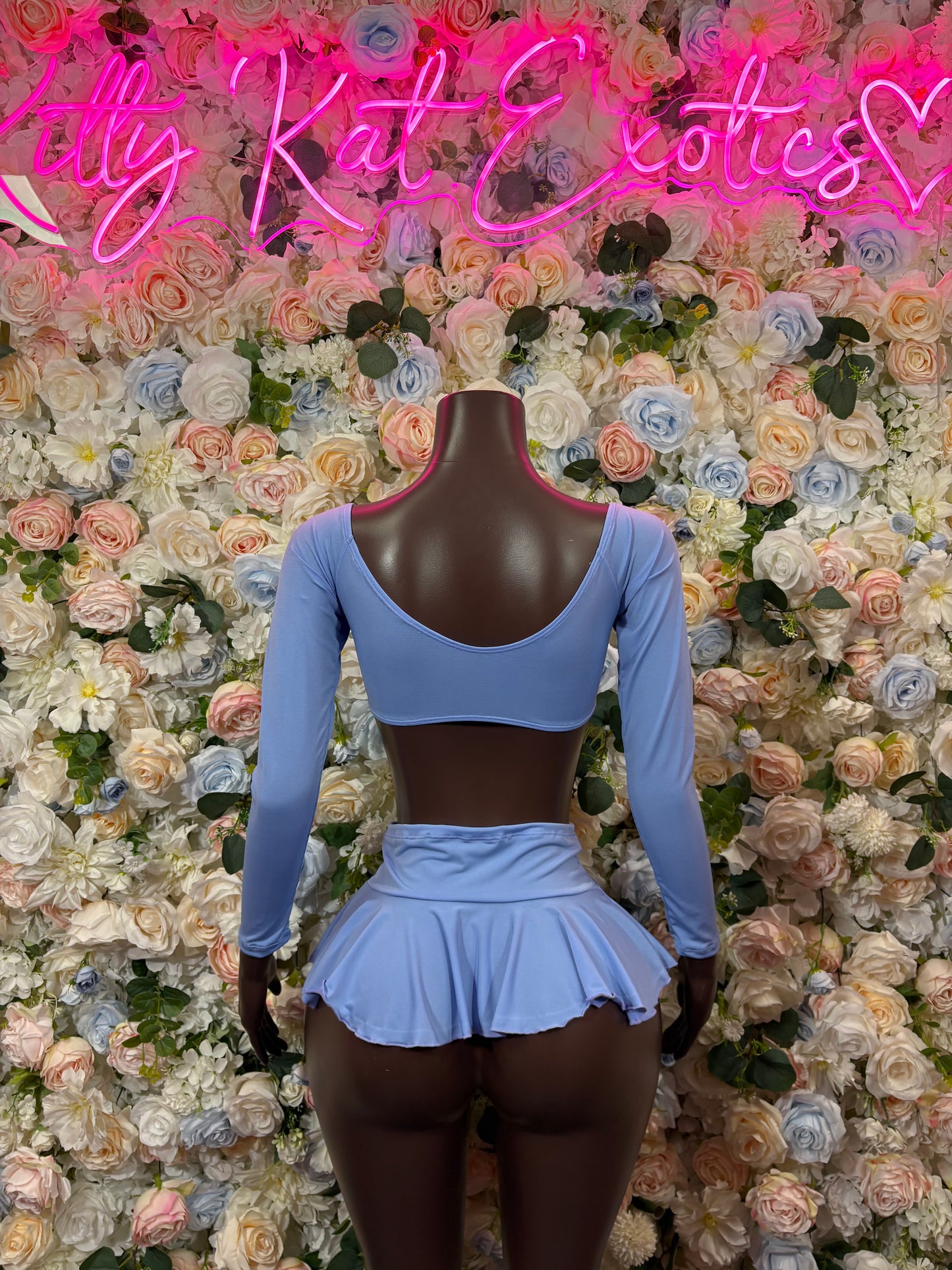 Purple Skirt Two-Piece Exotic Dancewear