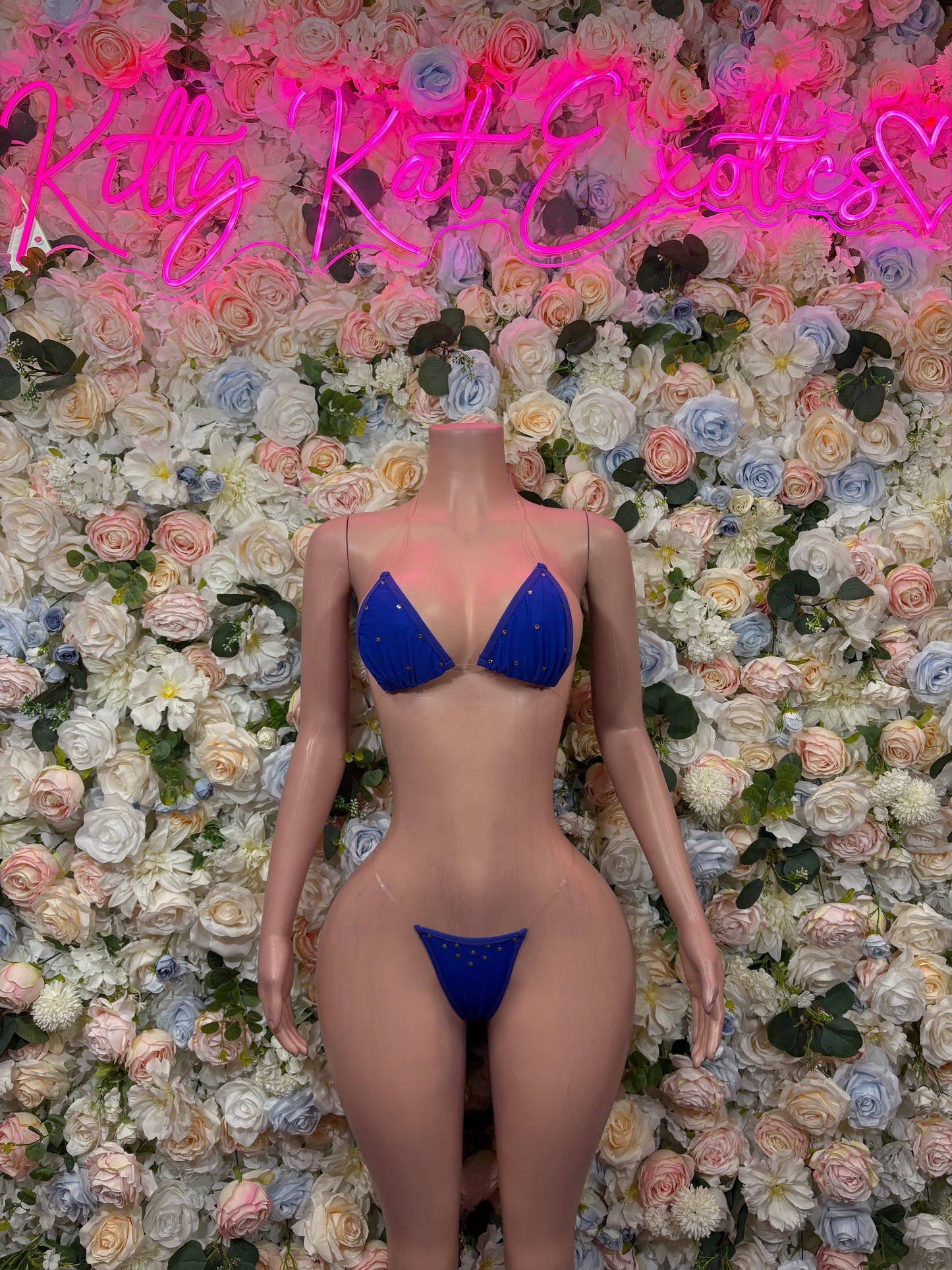 Royal Blue Bikini Two Piece Set Festival Outfit Dancewear Clubwear Ravewear