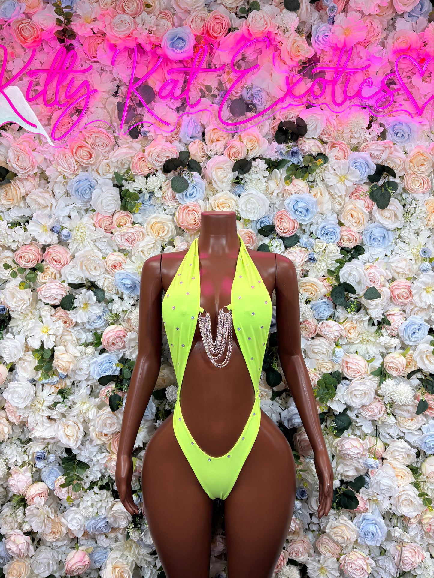 Rave Outfit Neon Green Bodysuit - Exotic Dancewear for Performers, Raves, & Festival Clothing