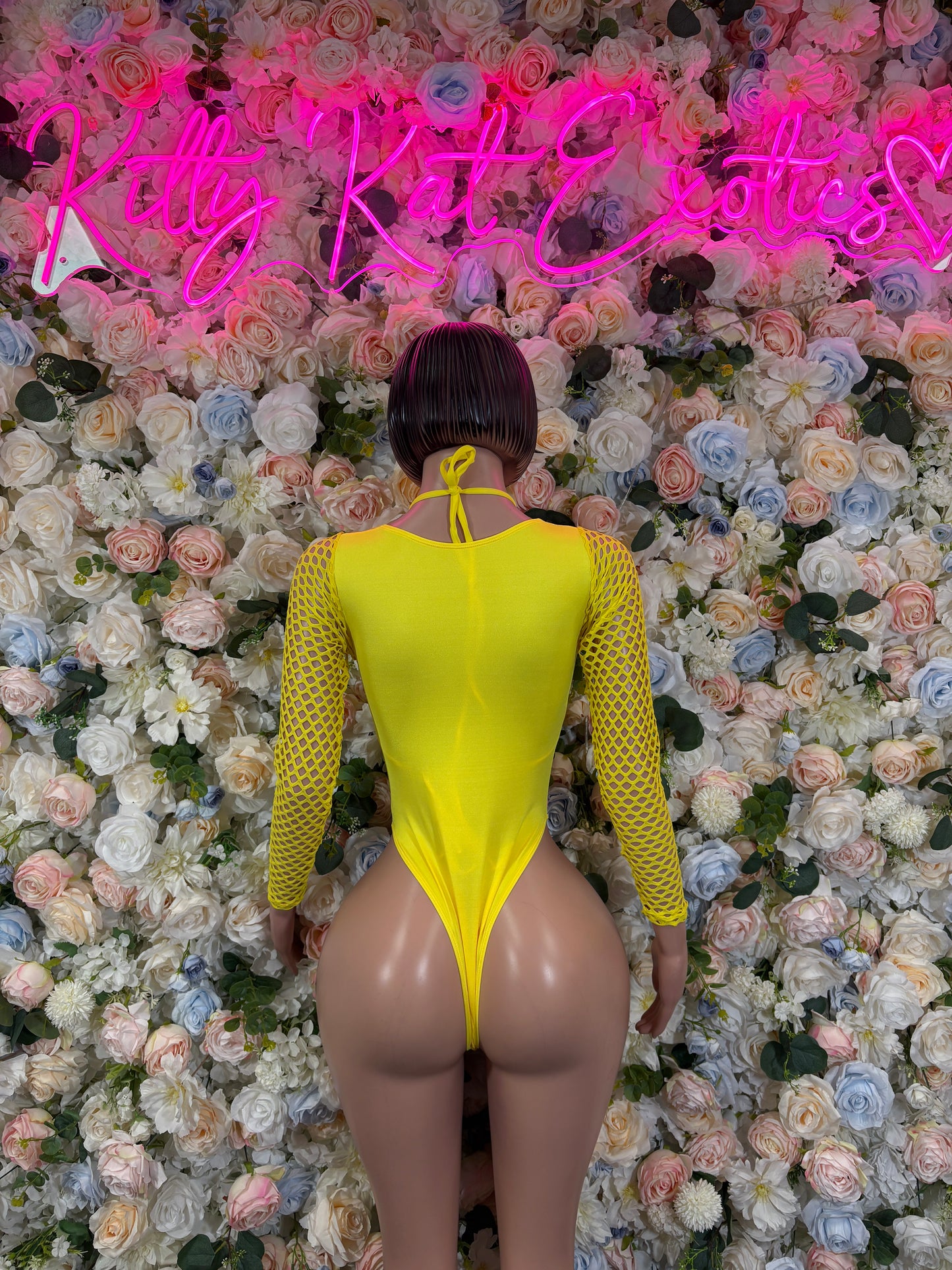 Bottlegirl Metallic Yellow Bodysuit: Rave Outfit, Festival Clothing