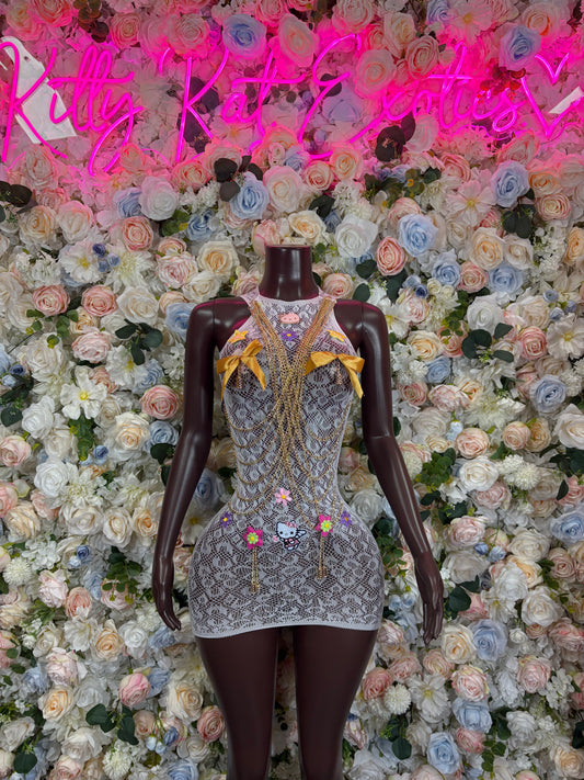 Fishent Dress White Custom Exotic Dancewear Festival wear