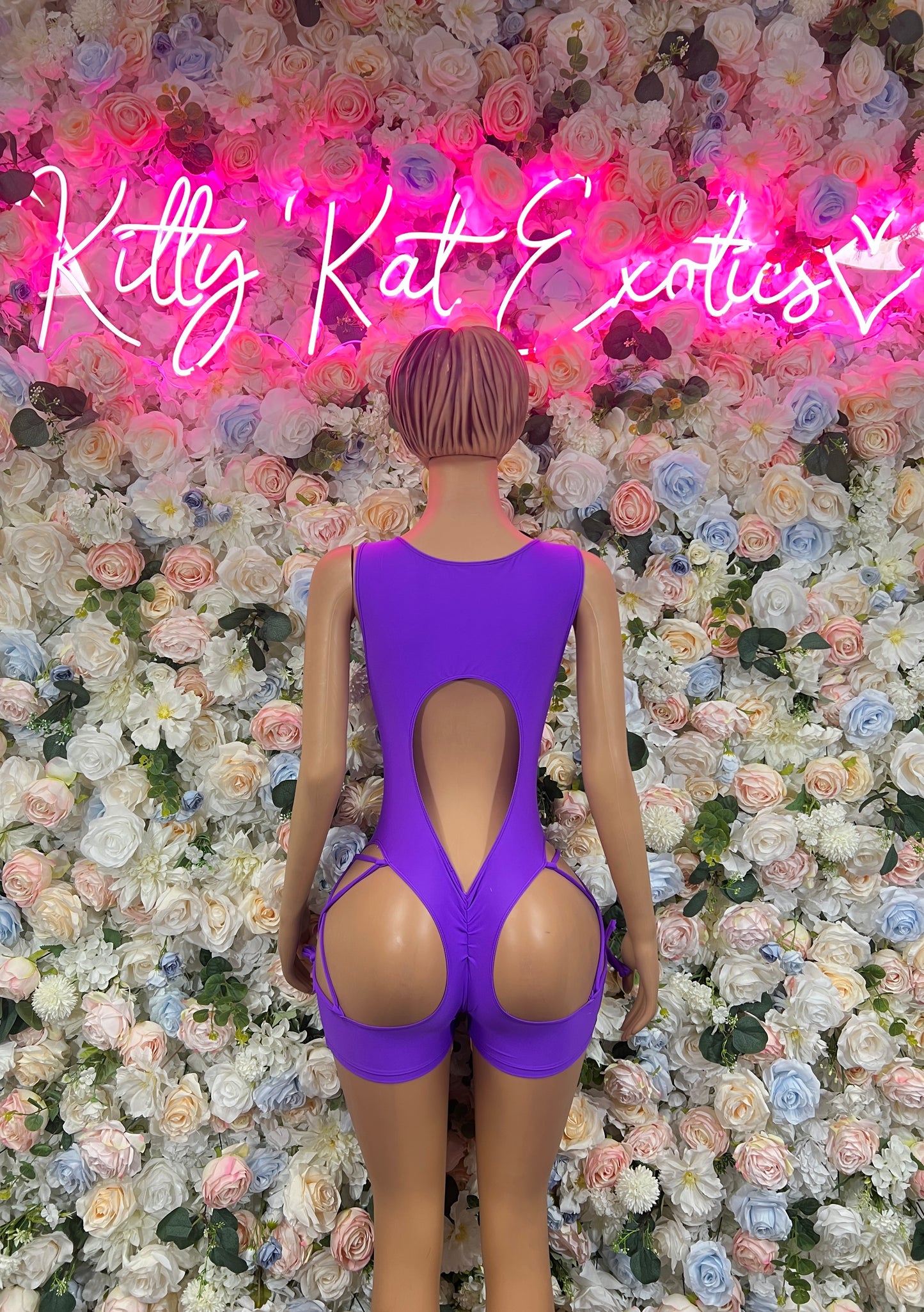 Bottlegirl - Exotic Dancewear Purple One Piece  - Rave Outfit  Sexy for Performers, Events, or Special Occasions