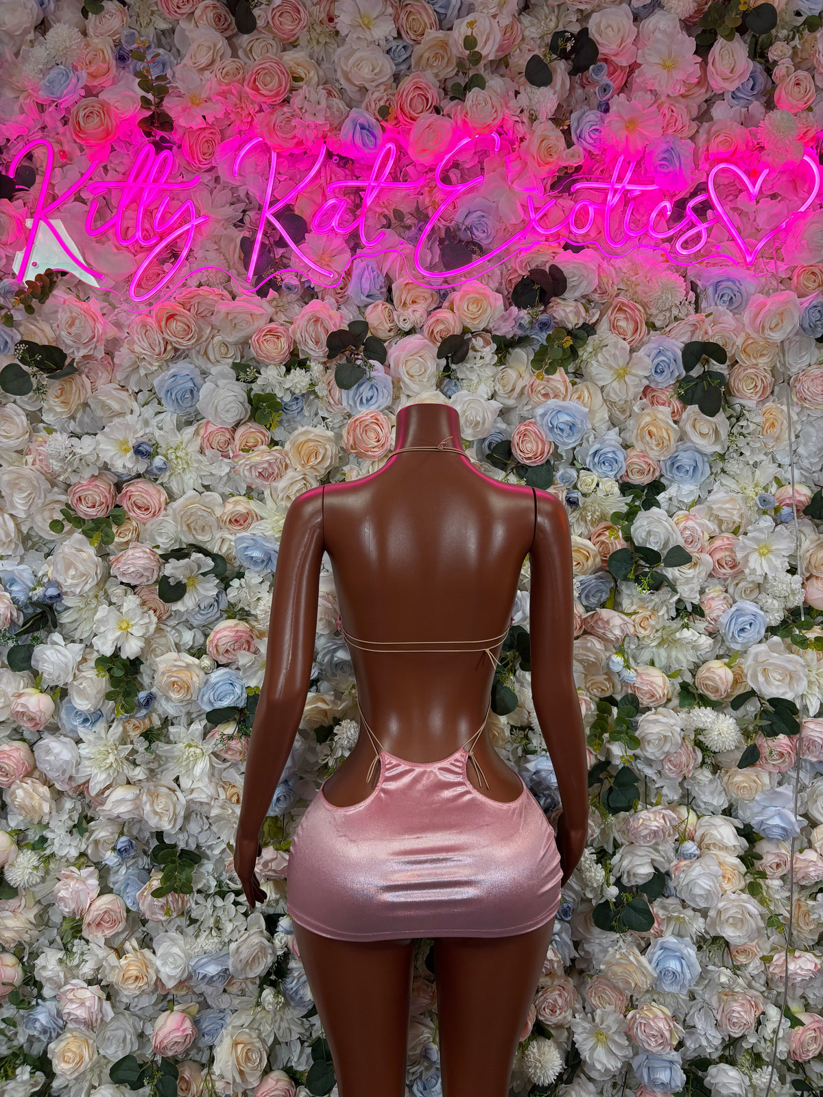 Pink Velvet Bodycon Mini Dress | Festival Clothing Club Dress