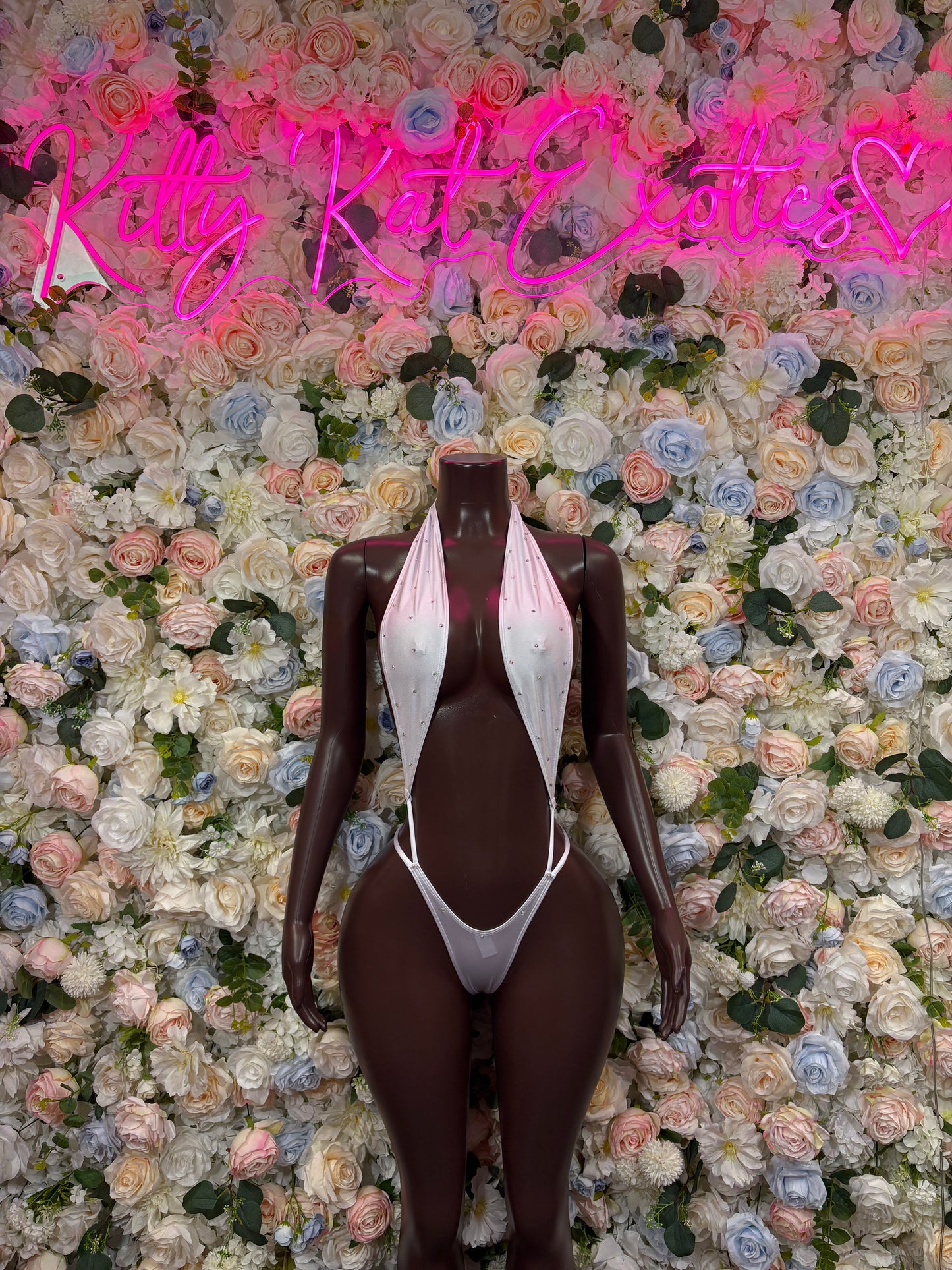White Rave Slingshot Bodysuit | Festival Outfit | Exotic Dance wear | Sexy Summer Clubwear