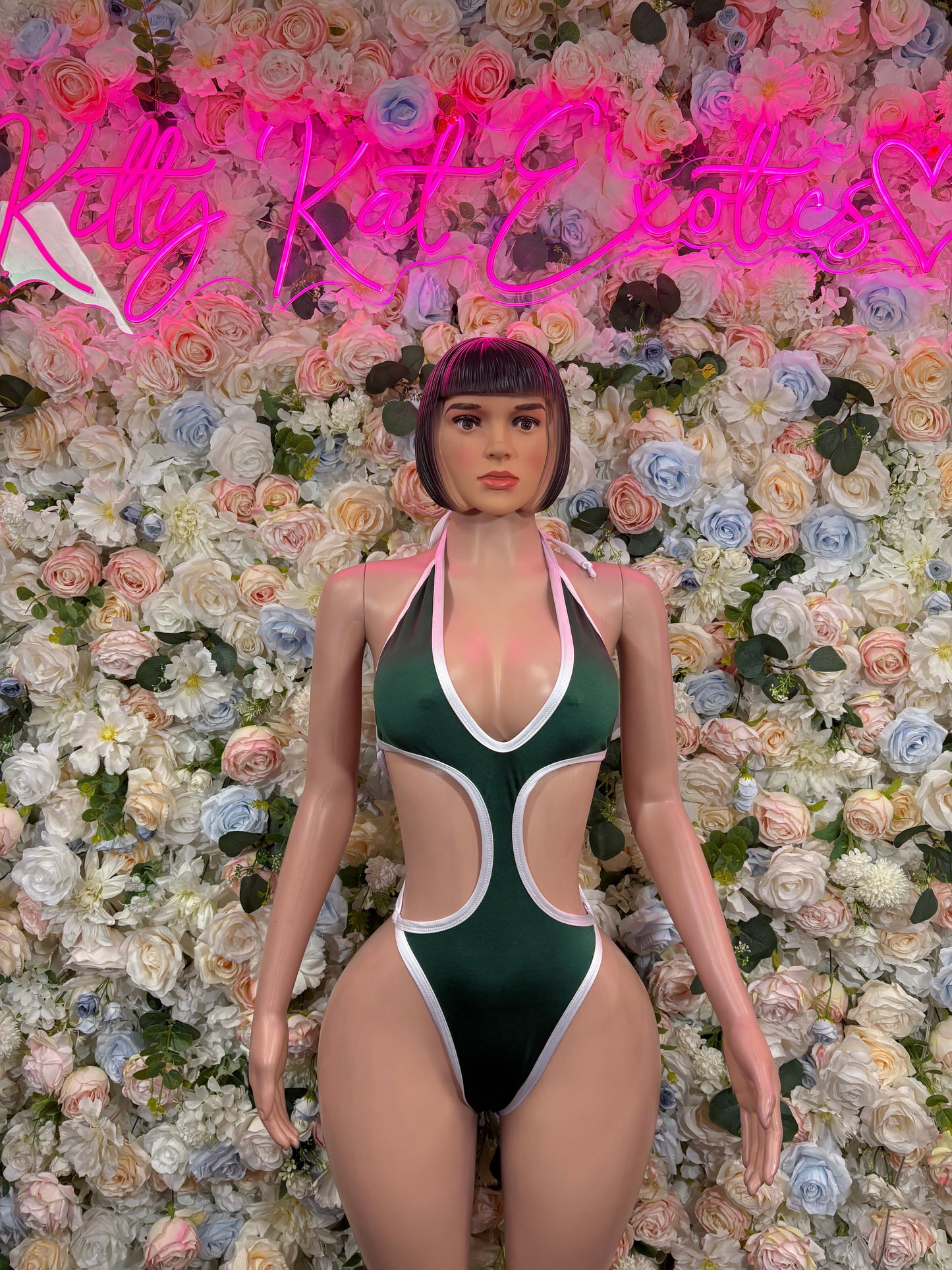 Green Bartender Bottlegirl Bodysuit Exotic Dancewear