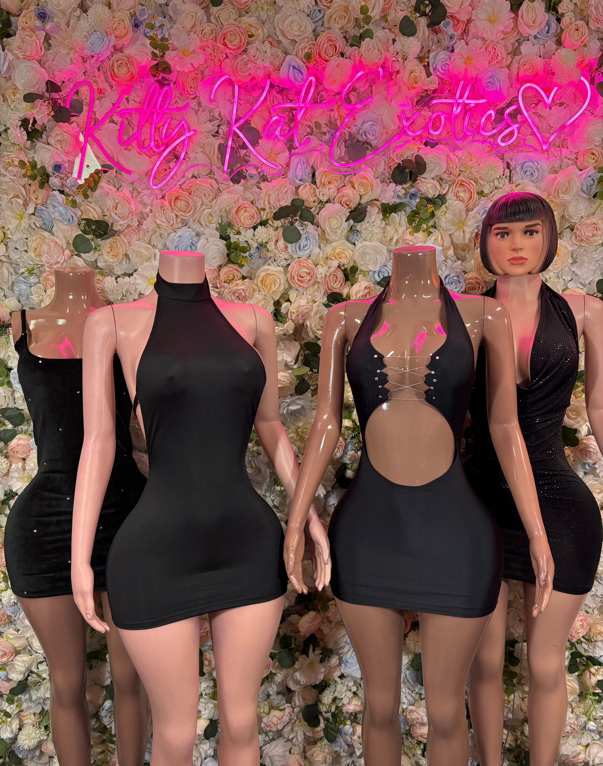 Black Mini Dress Bodycon Rave Festival Clubwear Exotic Outfit Bodysuit