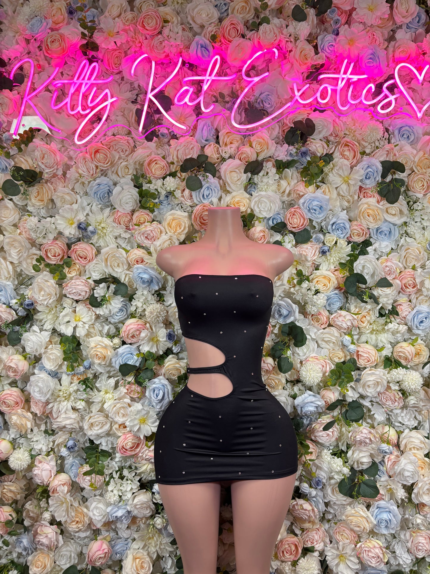 Black Dress - Sexy Date Night Club Dress | Rave Festival Exotic Dancewear Clubwear Bottle Girl Ravewear