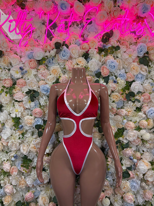 Christmas Outfit Sexy Santa One Piece Bodysuit Costume Santa Baby Outfit Bartender Dancewear