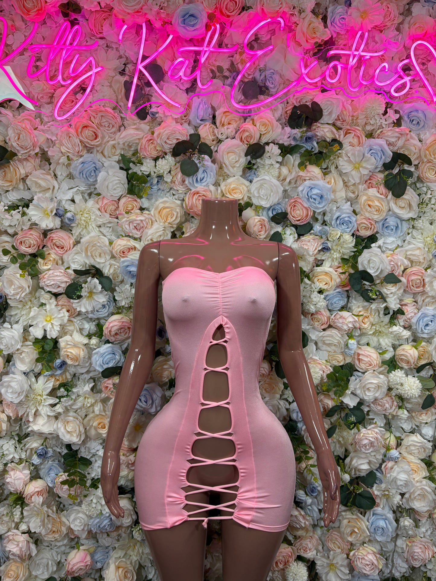 Baby Pink Dress Dancewear Rave Wear Festival Outfit Clubwear Women’s Clothing