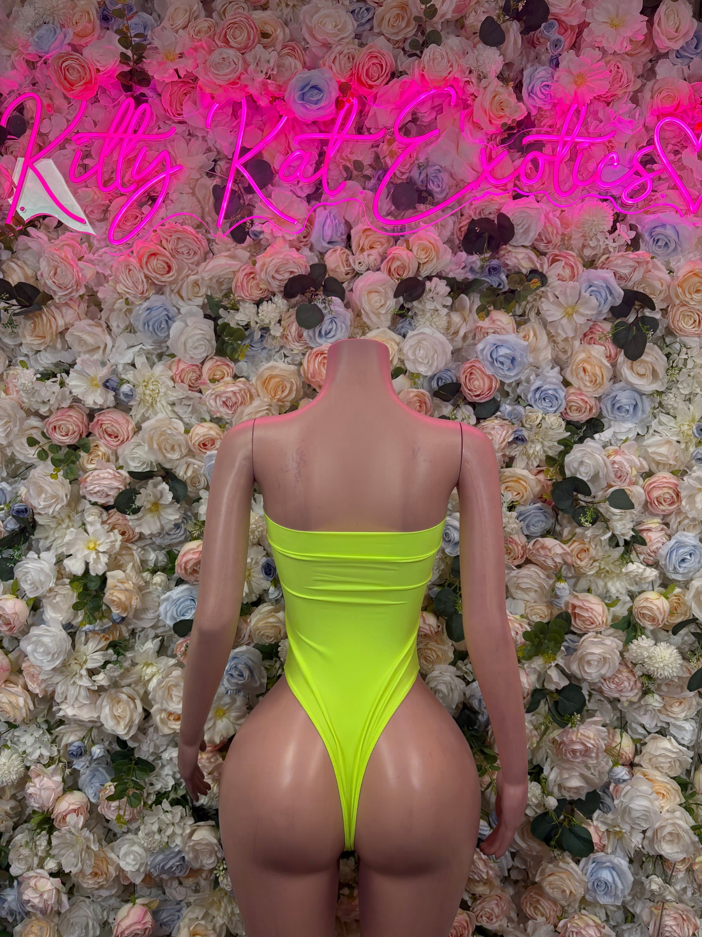 Exotic Dancewear One-Piece Bodysuit - Neon Green Raves, & Festival Clothing