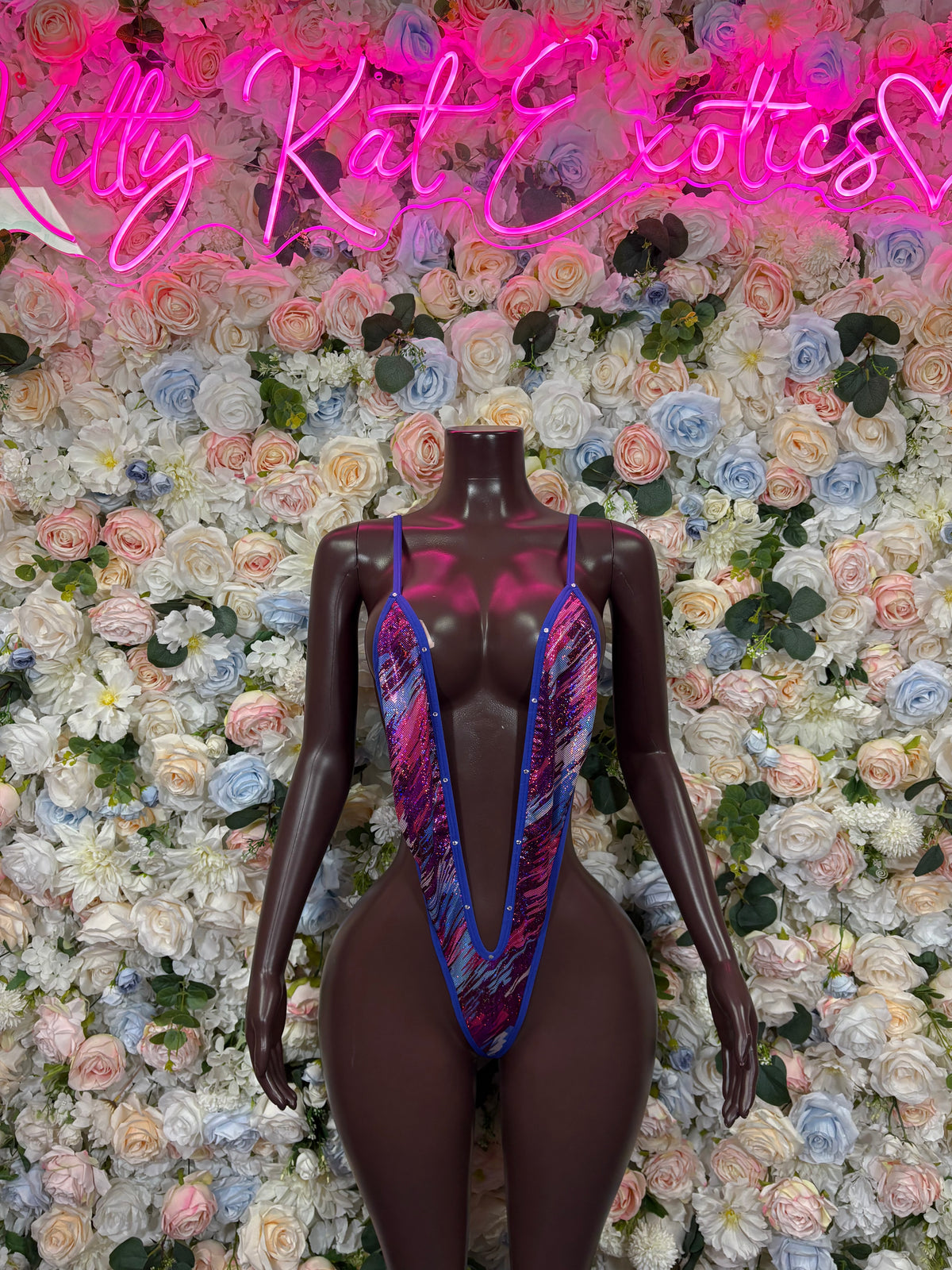 Festival Clothing Purple Print Metallic Bodysuit Sexy Festival Outfit, Clubwear, Performance Costume,  Party Clubwear