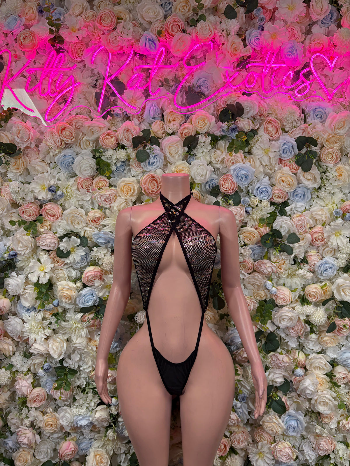 Black One Piece Bodysuit, Exotic Dancewear, Rave Outfit, Clubwear