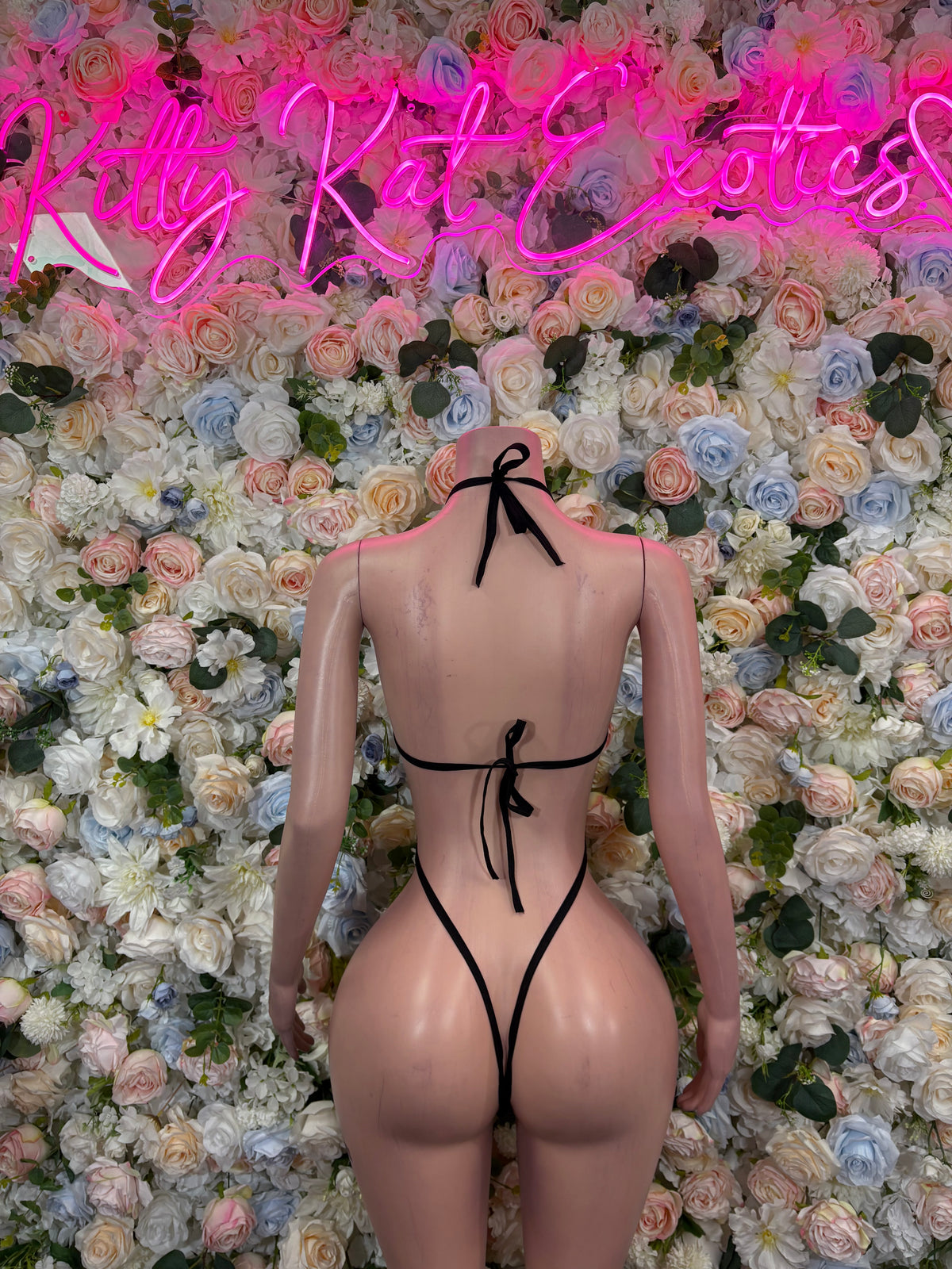 Black Sequence Slingshot Bodysuit Black - One Piece Exotic Dancewear Outfit,  Dancewear, Party Clubwear