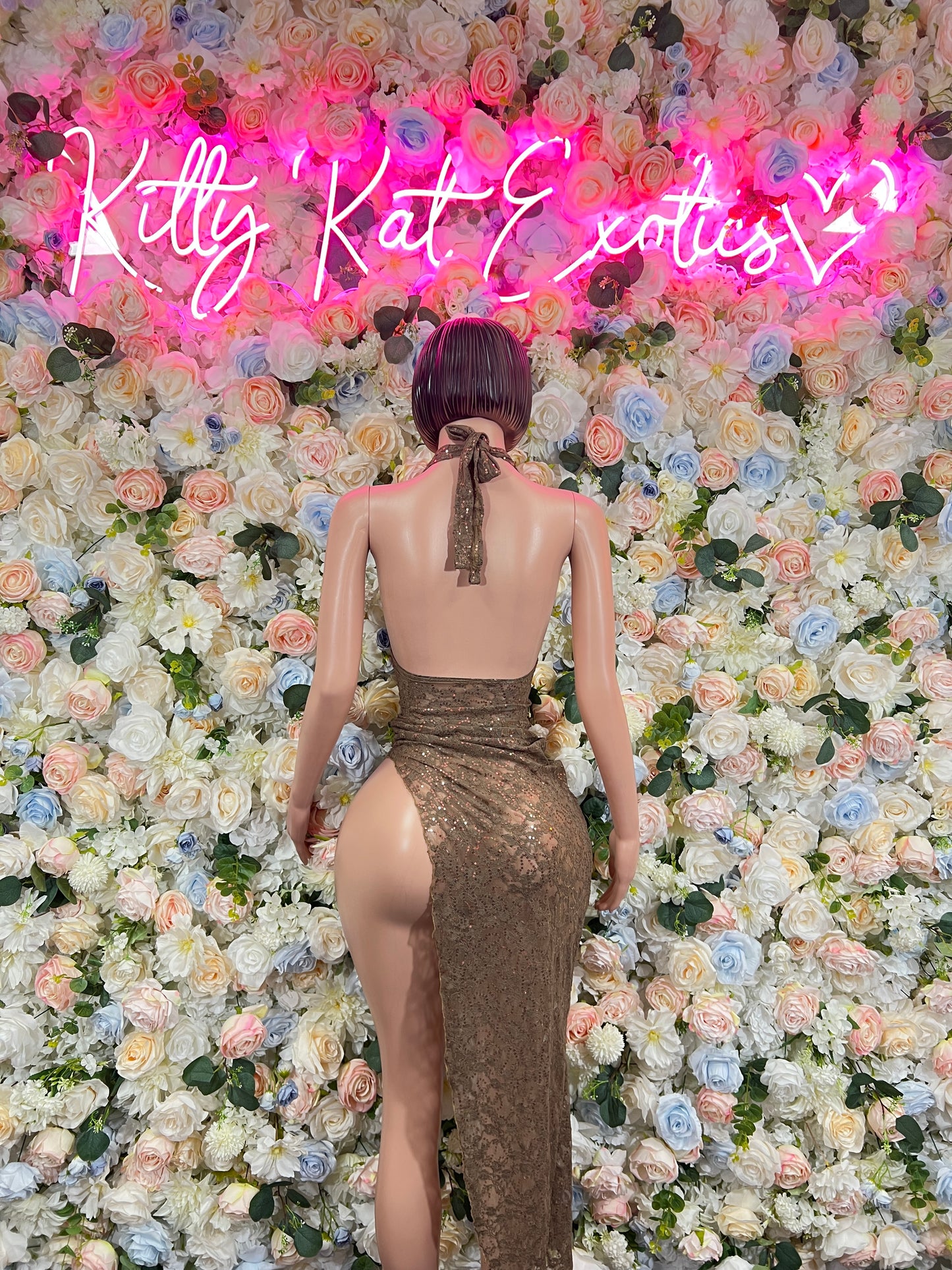 Elegant New Year’s Eve Gown Nude Lace – Sparkly Clubwear Dress for Party, Sexy Festival Outfit, Exotic Dancewear, Stage Performance Costume