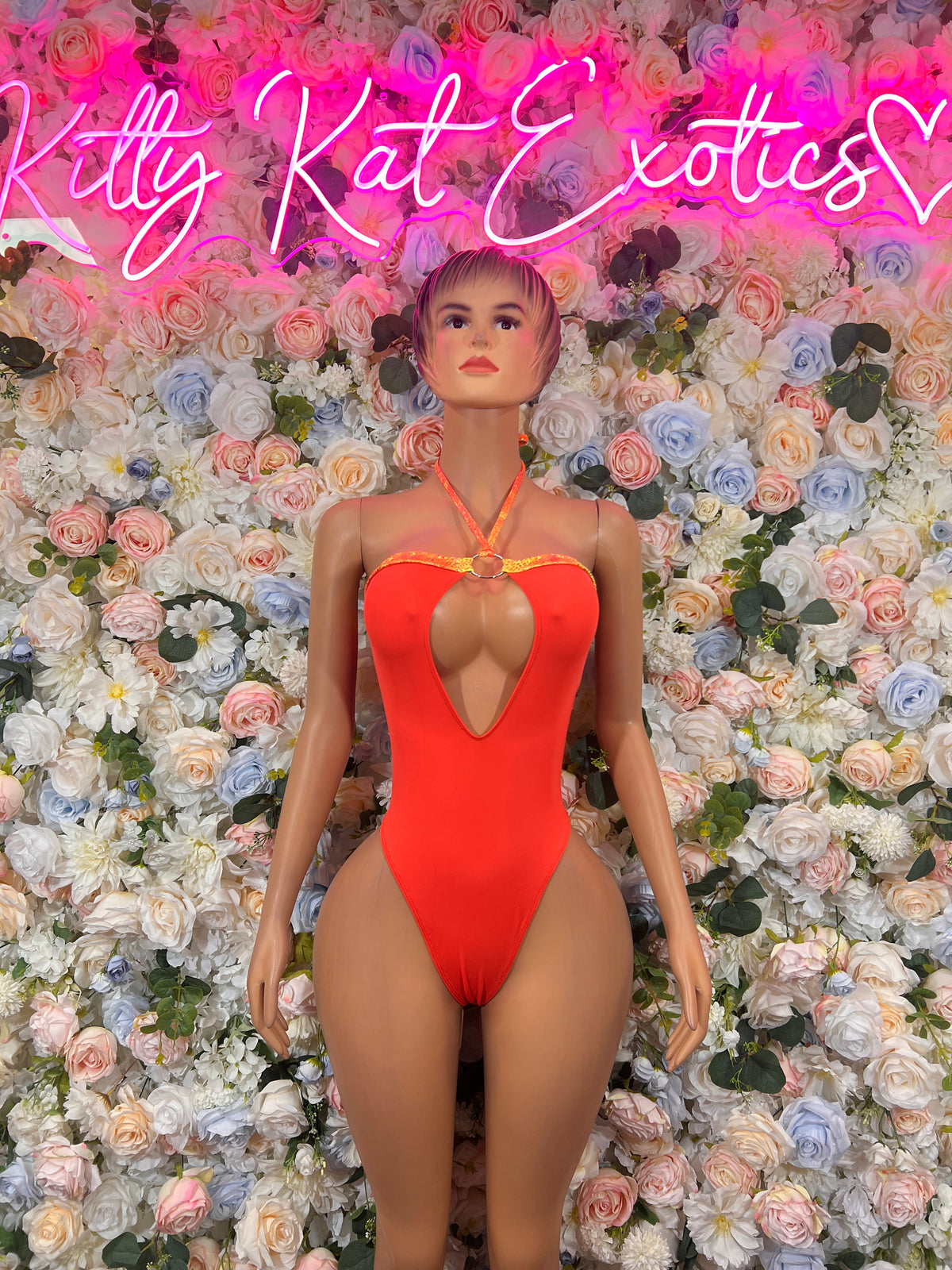 Orange One-Piece Bodysuit – Summer Festivals & Rave Wear Dancewear