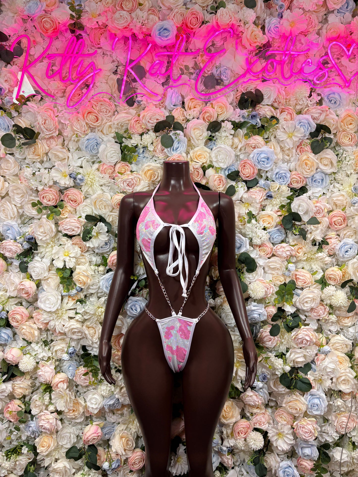 Cow Print Two Piece Bodysuit Set - Festival Outfit, Exotic Dancewear, Rave Clubwear, Party Bodysuit