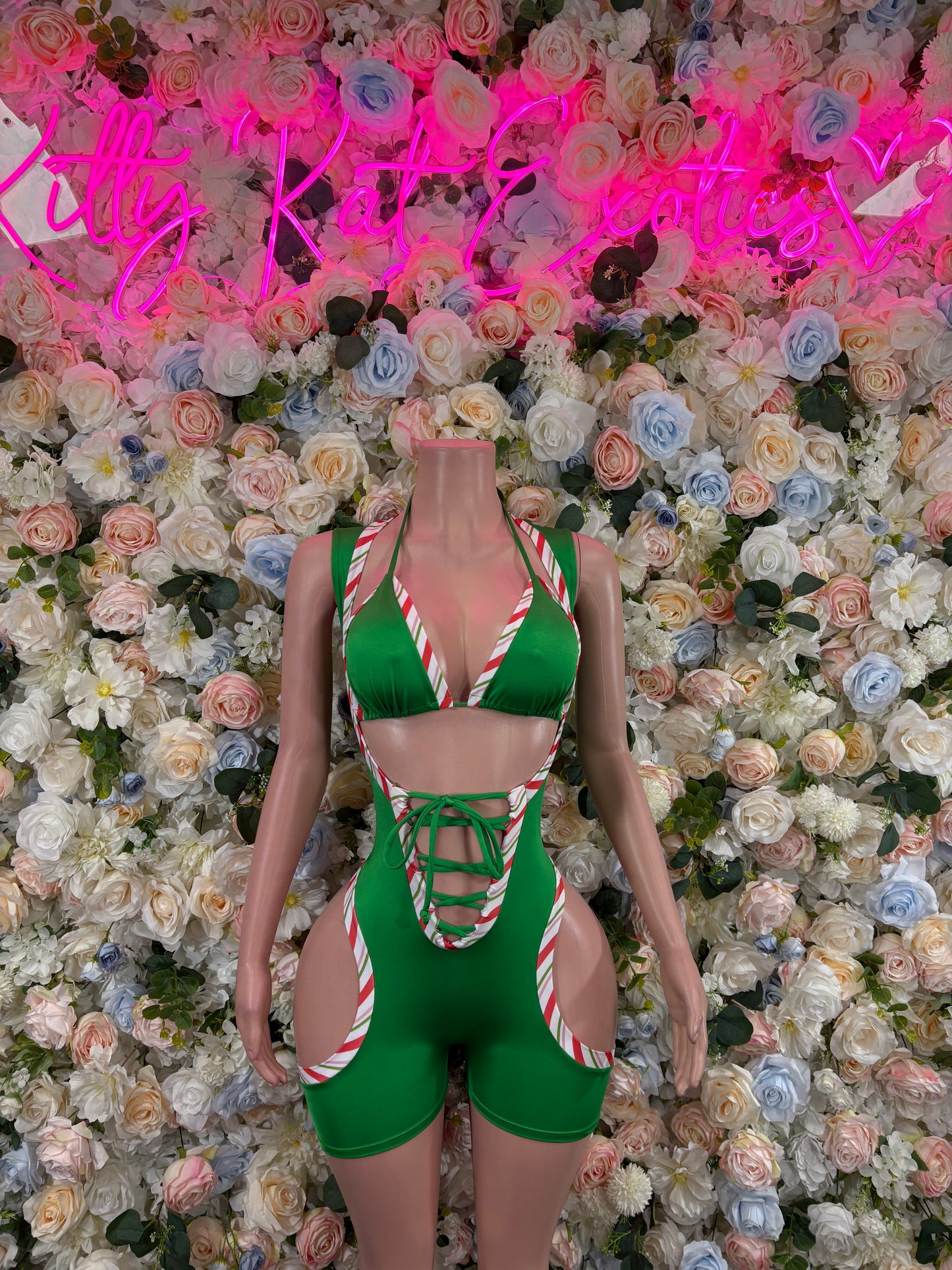 Bottlegirl Christmas Bodysuit - Holiday Design | Exotic Dancewear for Performers, Bottlegirl, Bartender